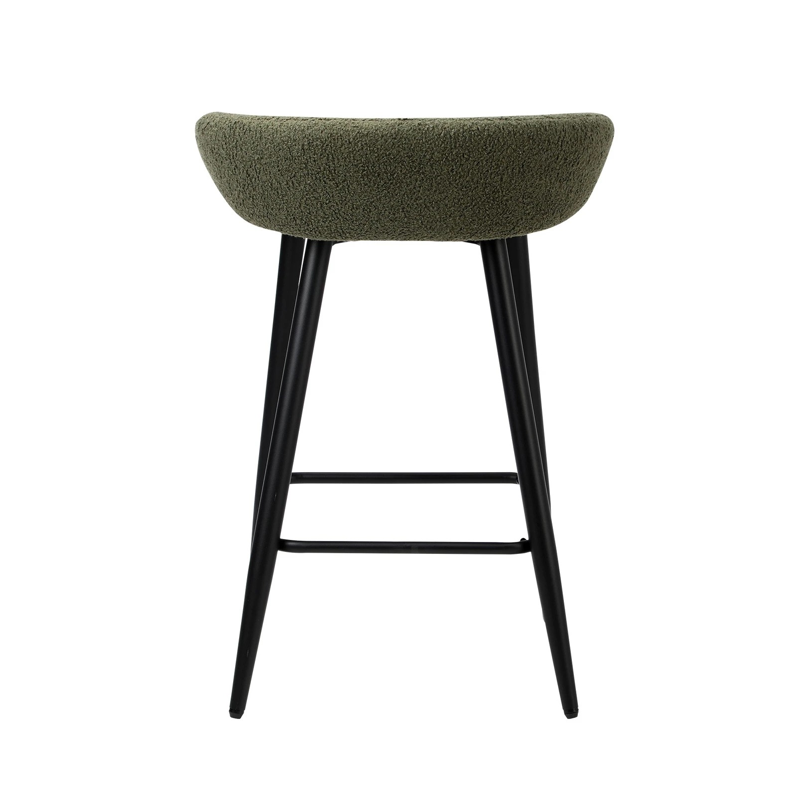 9 Oikiture Bar Stools Set Of 4 Kitchen Dining Chairs Counter Stools Boucle
 - Green, 9 of 10