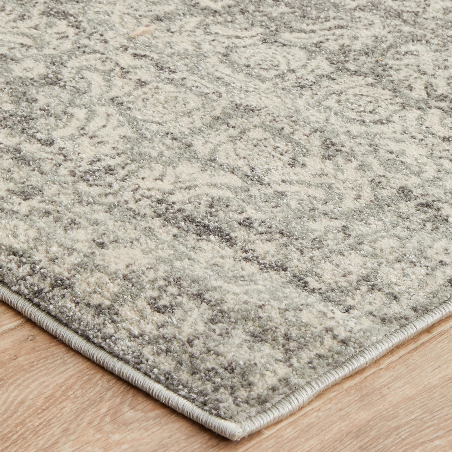 5 Common Ground Rugs Phantom 358 500x80cm - Extra Large Runner Power Loomed Pet Friendly Rug - Silver, 5 of 9