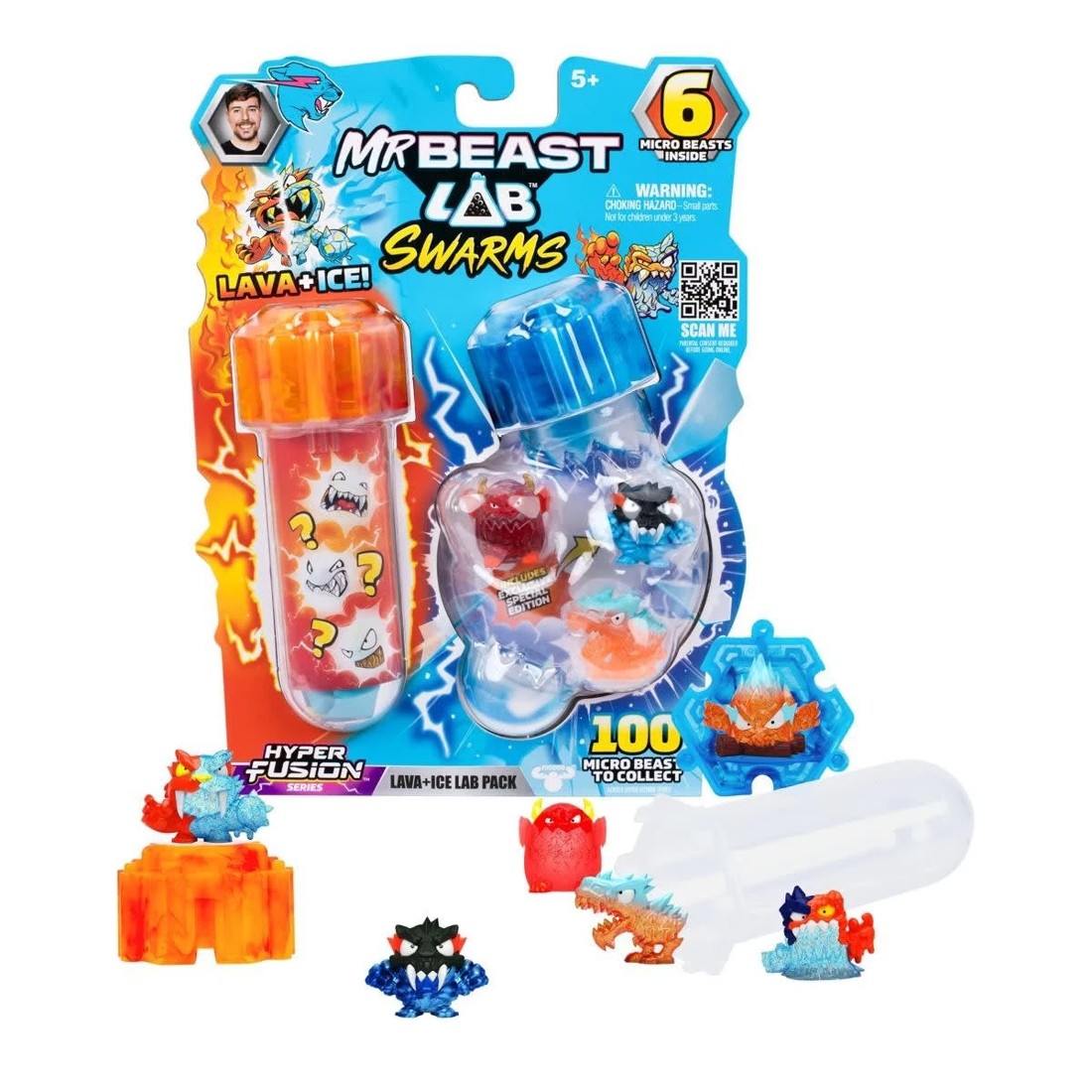 2 MrBeast Lab Swarms S3 Fire & Ice Pack Exclusive Playset, 2 of 10