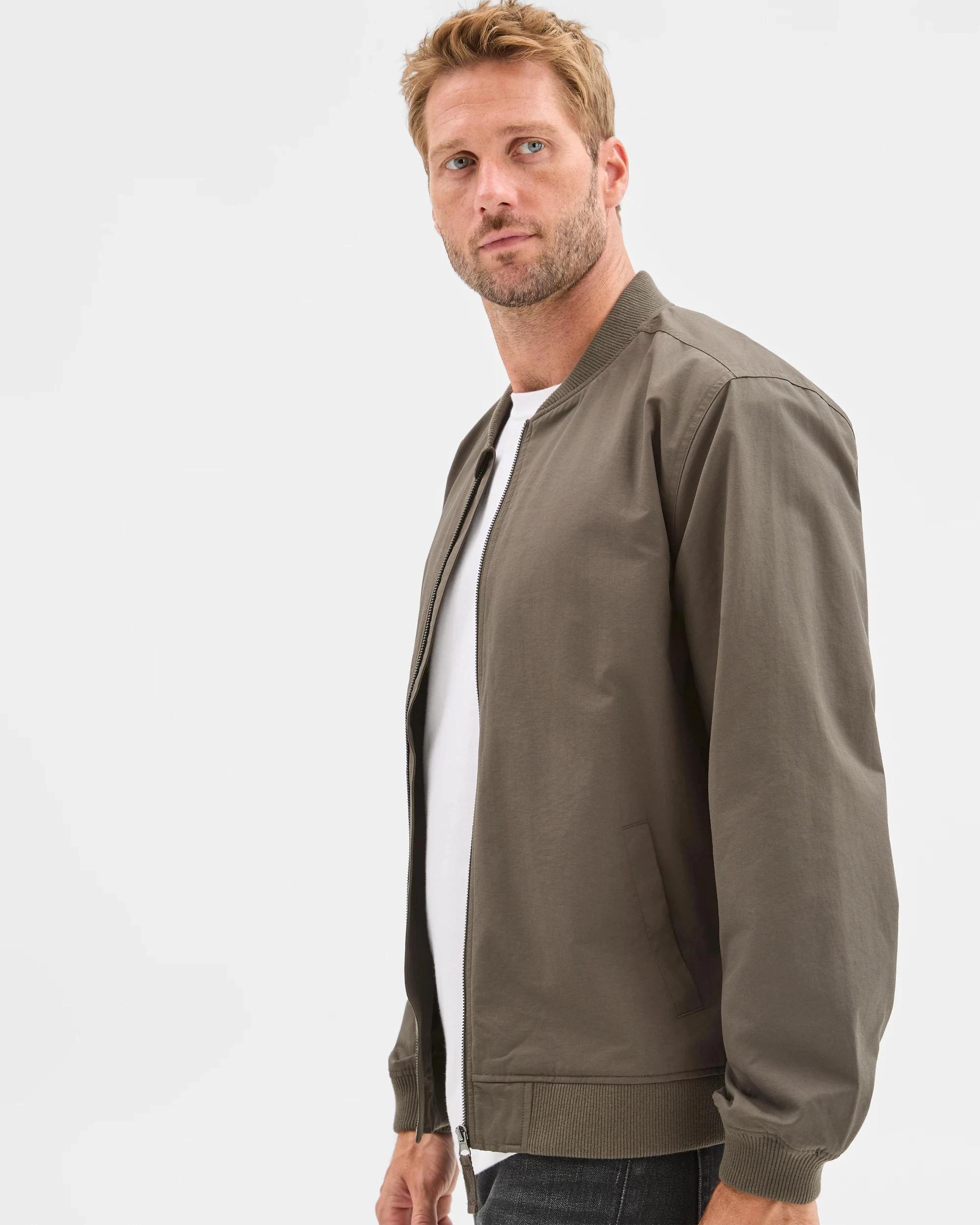 3 Target Man Australian Cotton Blend Bomber Jacket DARK OLIVE, 3 of 5