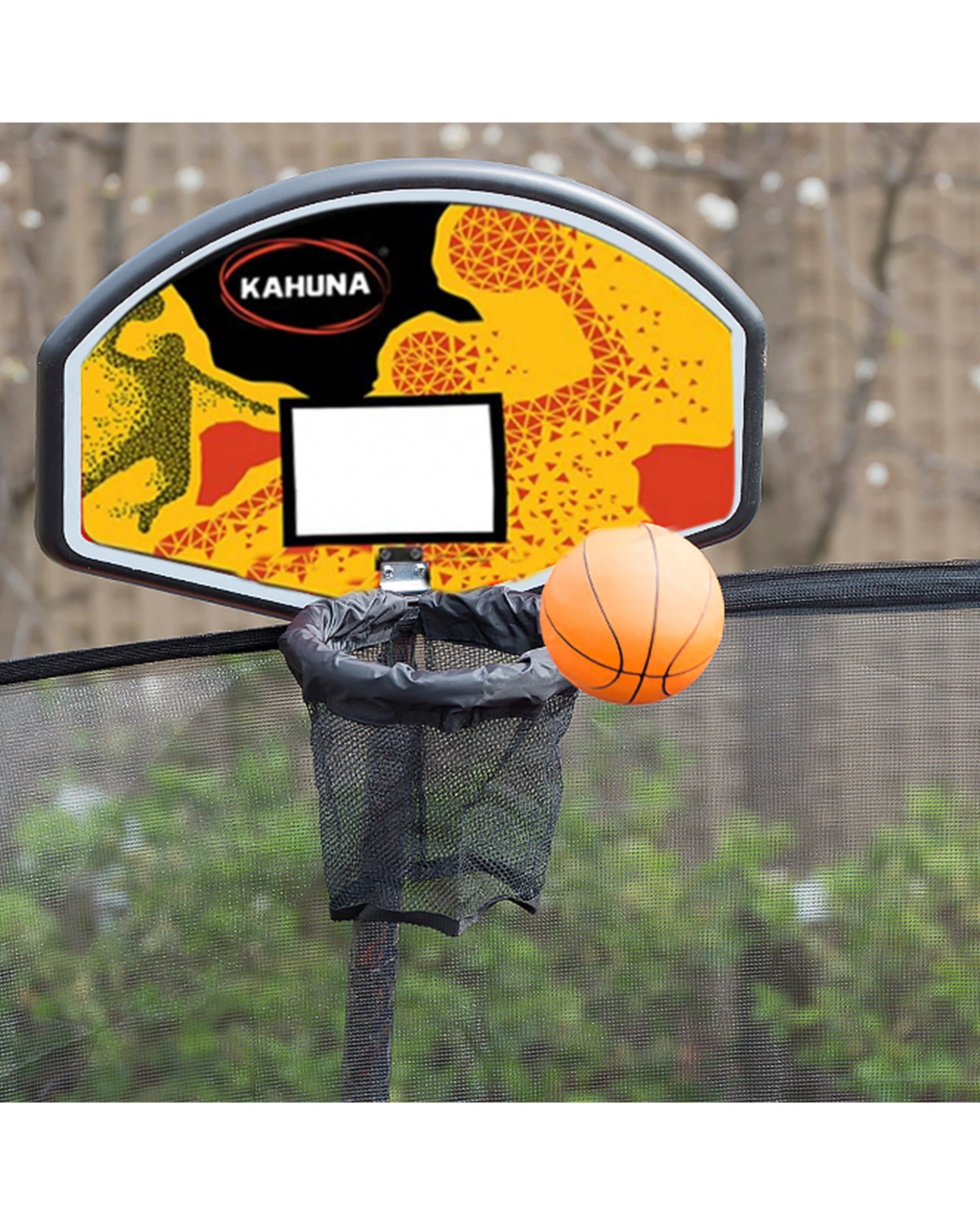 8 Kahuna 6 x 9ft Rectangular Outdoor Trampoline with Basketball Set in Orange - Orange, 8 of 8