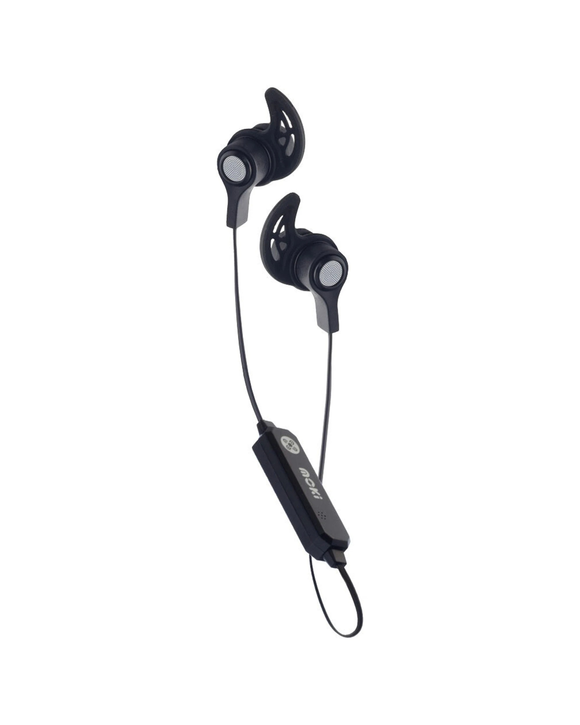 1 Moki Exo Sports Bluetooth Earphones Wireless In-Line Mic Noise Isolating - Black, 1 of 1