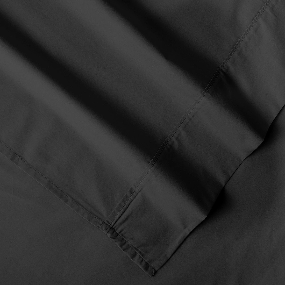 4 250 Thread Count Cotton Rich Sheet Set - King Bed, Black, 4 of 7