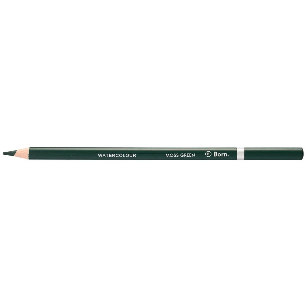 1 Born Premium Watercolour Pencil Moss Green, 1 of 3