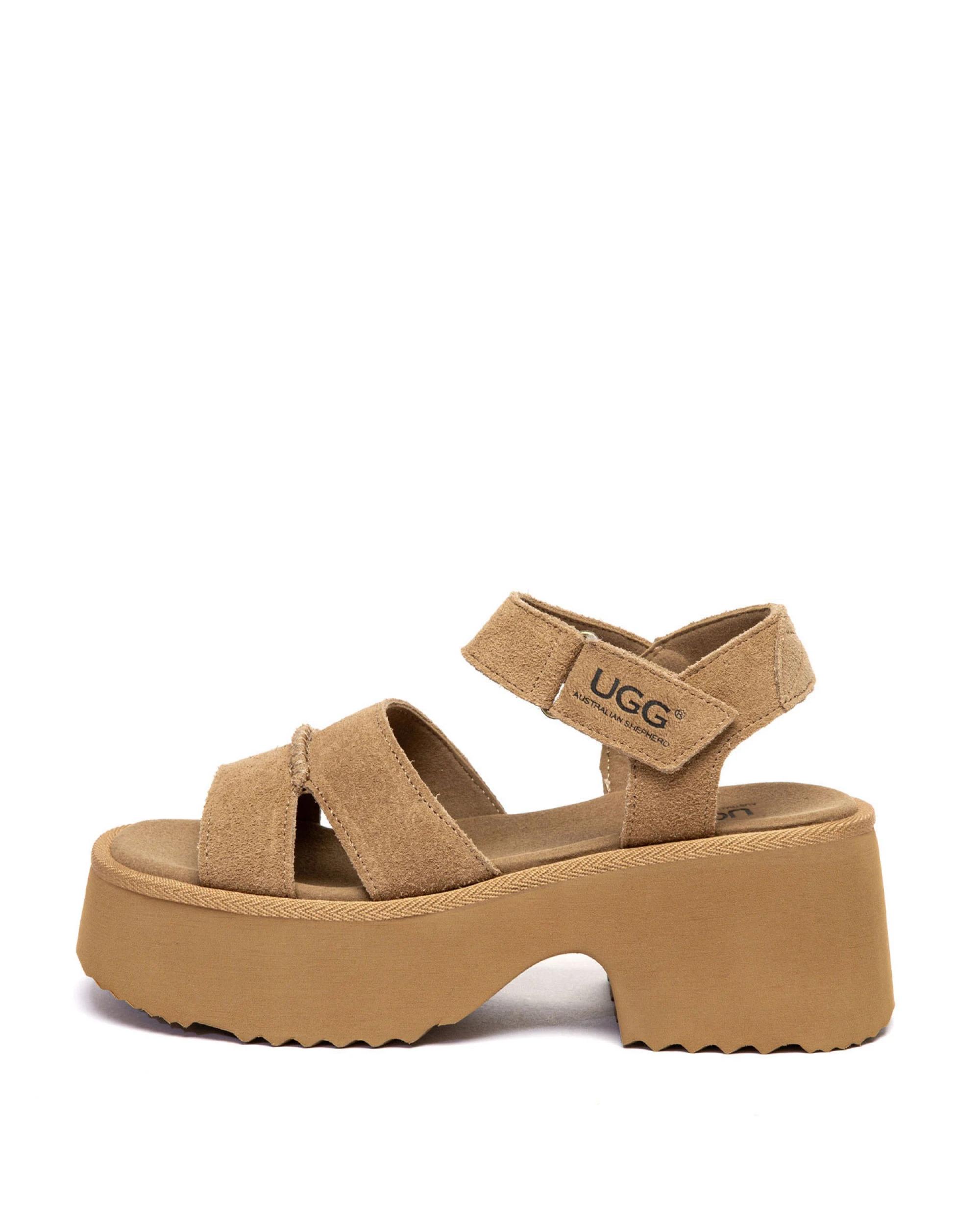 4 Australian Shepherd UGG Women Eive Sandals CHESTNUT, 4 of 5
