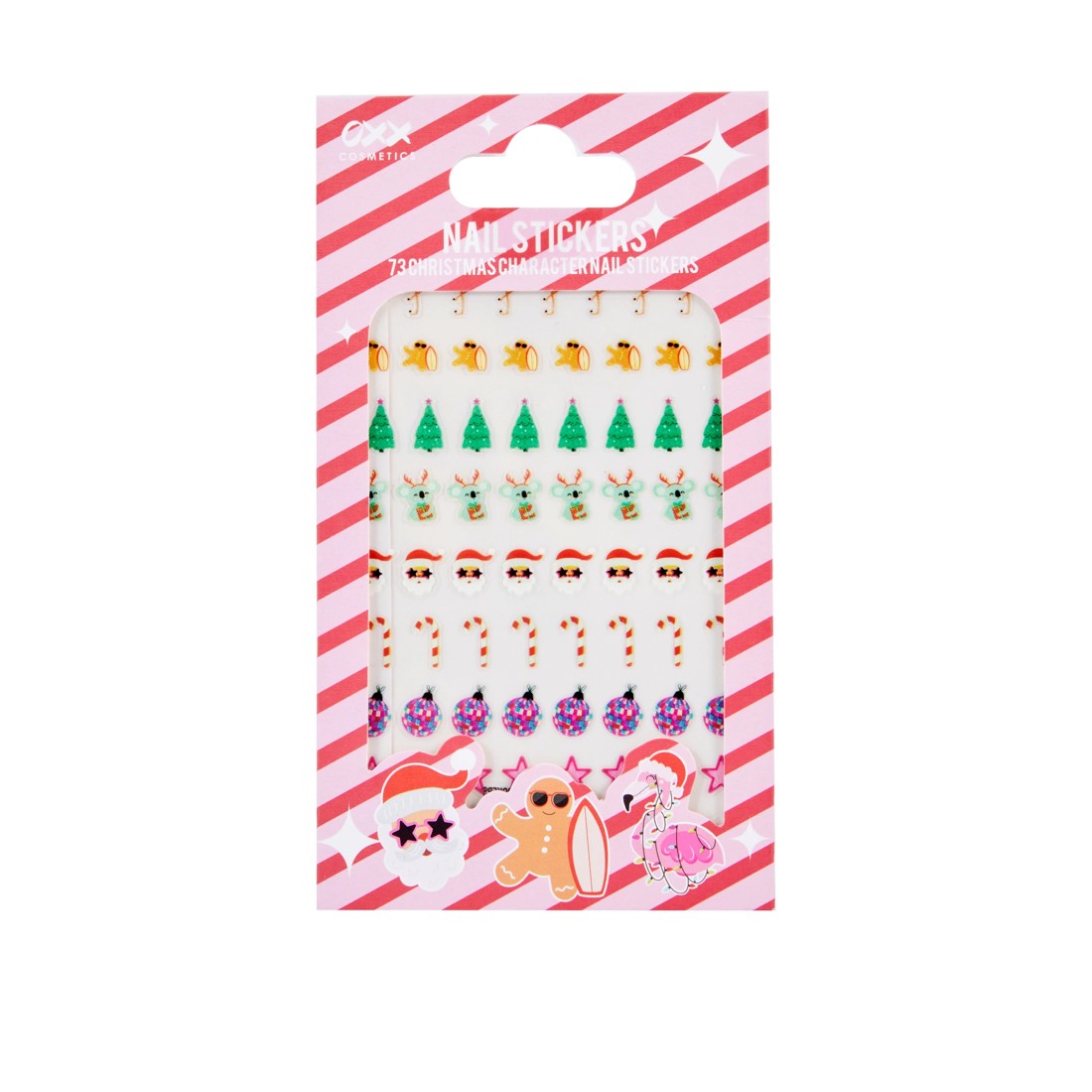1 OXX Cosmetics 73 Piece Christmas Character Nail Stickers, 1 of 3