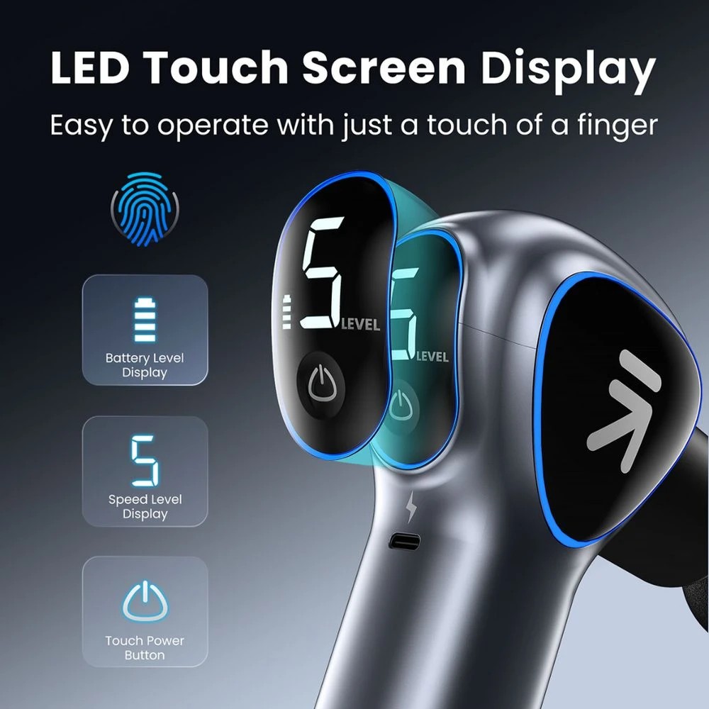 4 Renpho Reach Massage Gun Black, 4 of 10