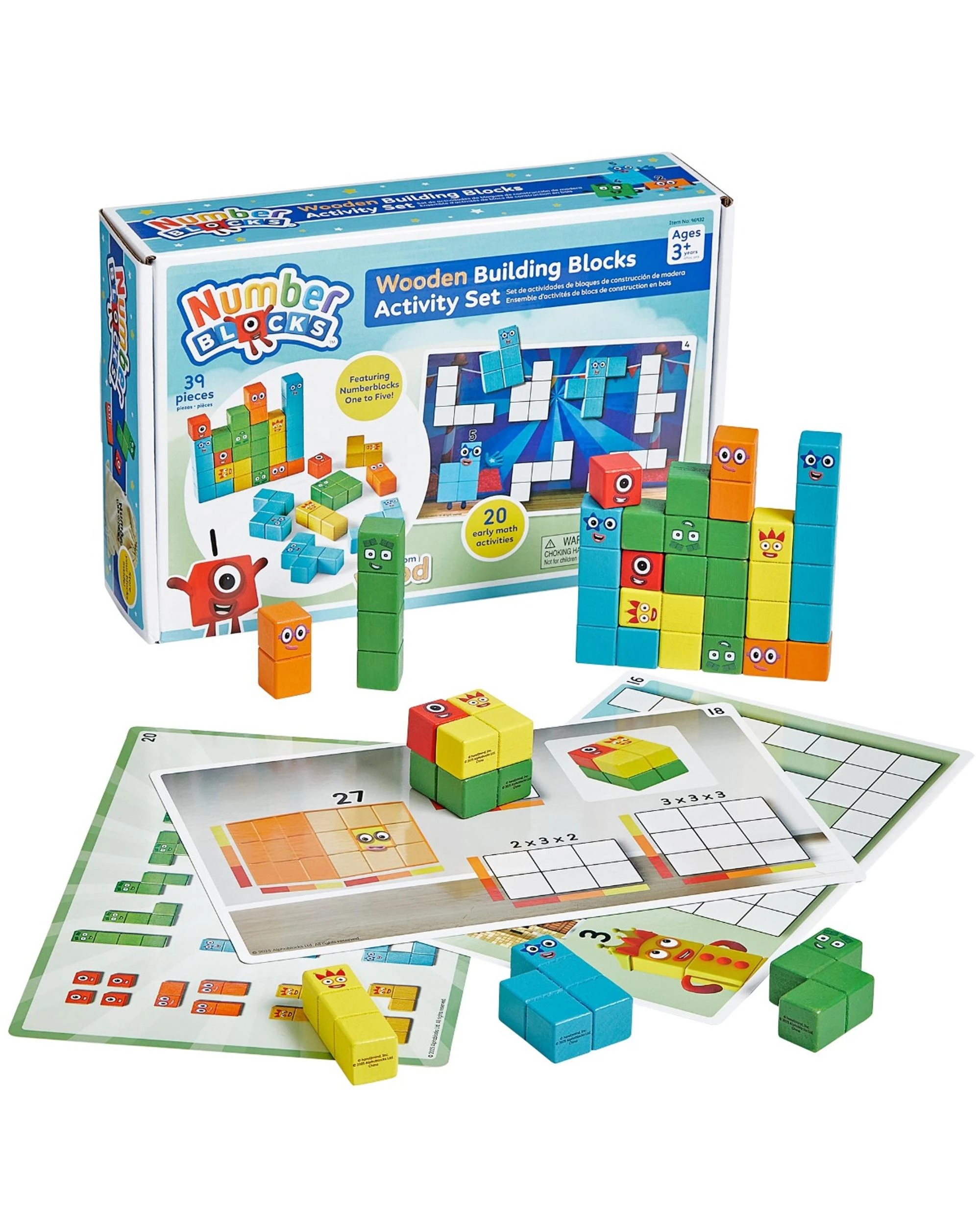 1 Numberblocks One to Five Wooden Building Blocks 39pc Activity Set, 1 of 10