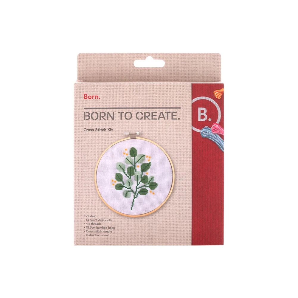 1 Born Cross Stitch Kit Leaves, 1 of 3