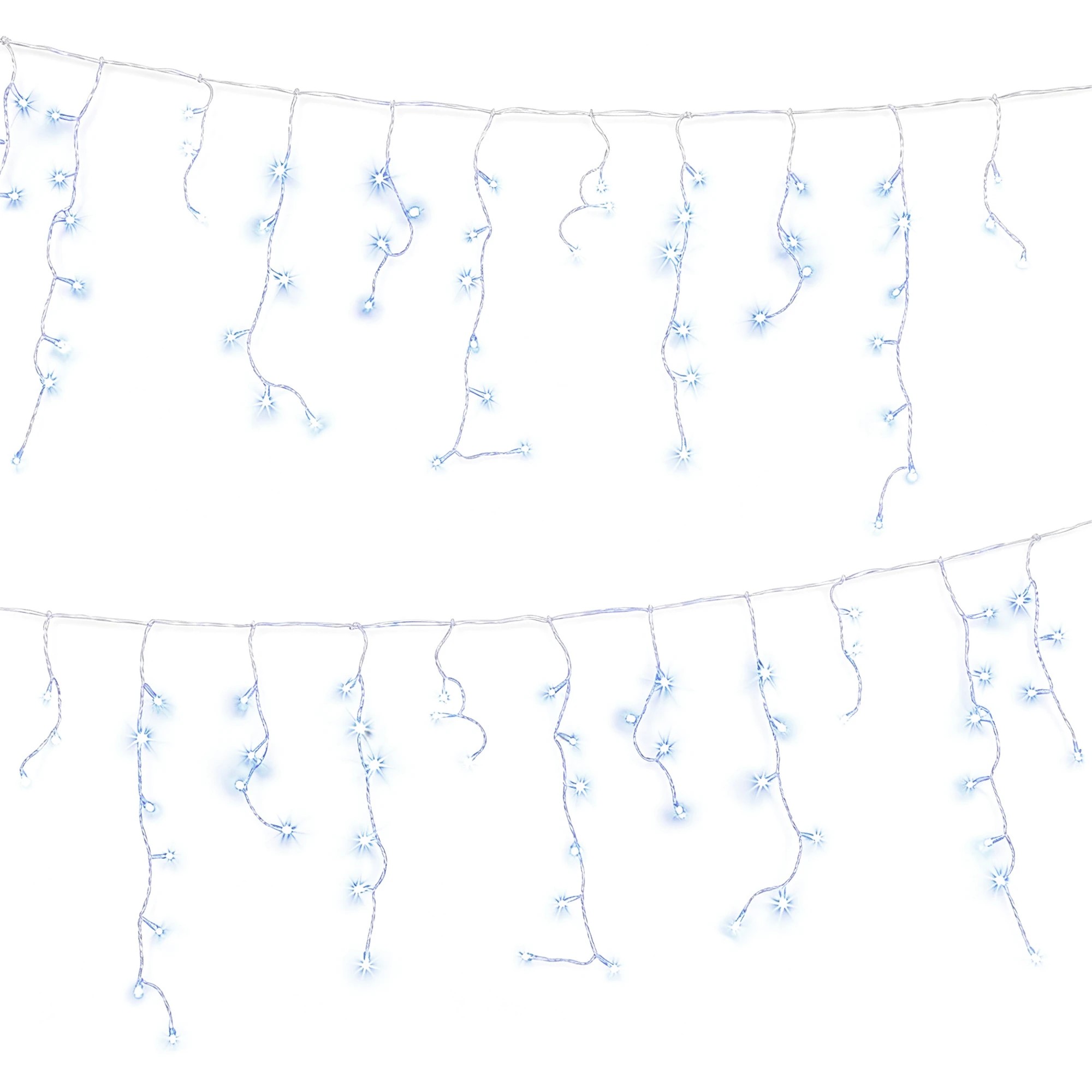 1 Jingle Jollys 32M Christmas Lights Solar Icicle String Lights 960 LED - Blue, 1 of 10
