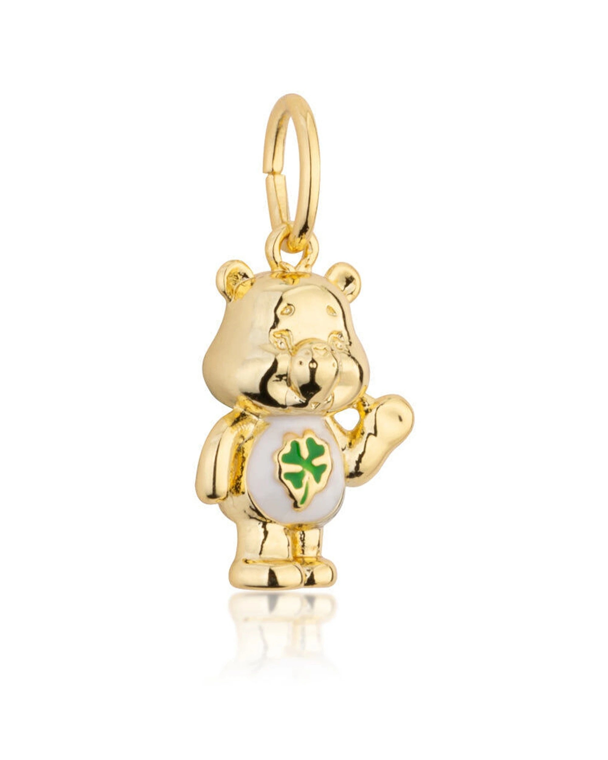 1 Care Bears Goodluck Bear Charm Gold Plated Brass - Gold, 1 of 3