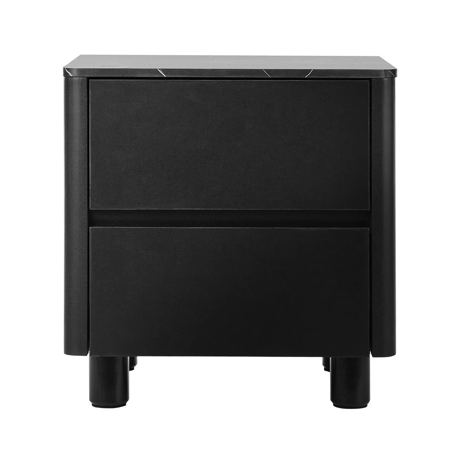 7 Oikiture 2x Bedside Table 2 Drawers Storage Cabinet Nightstand Side Table - Black, 7 of 9