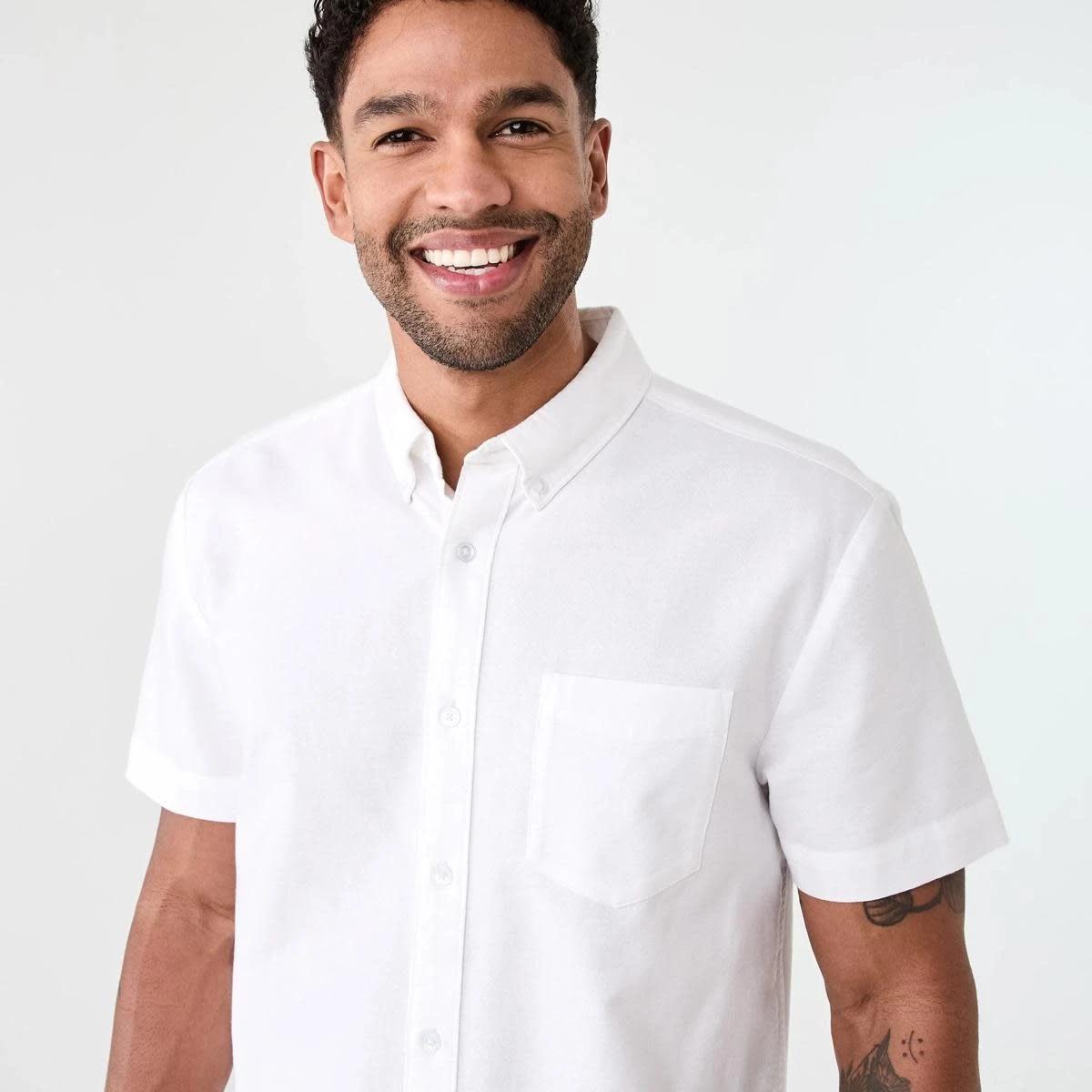 1 Short Sleeve Oxford Shirt WHITE, 1 of 6