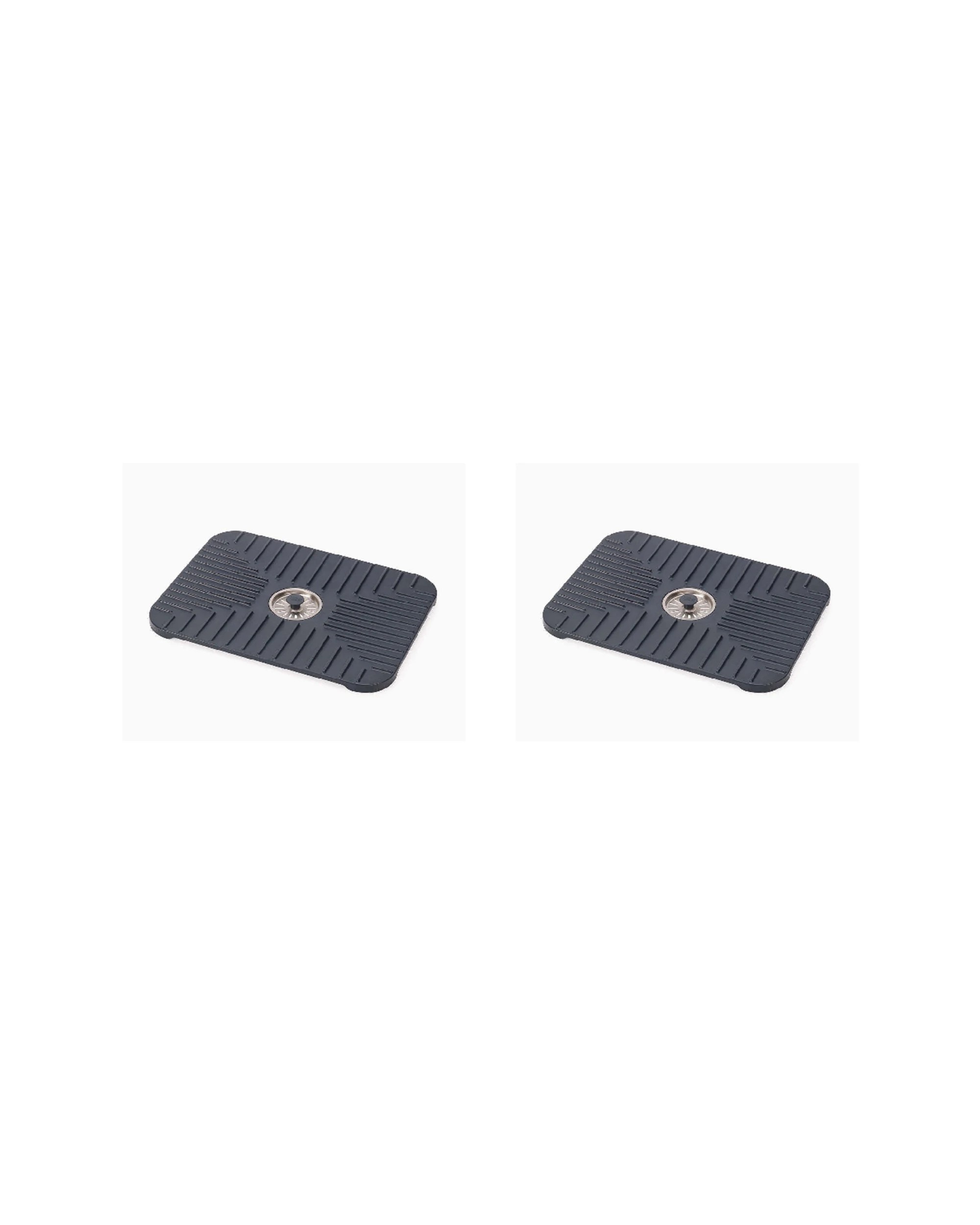 1 Joseph Joseph 2PK SinkShield Sink Saver Protector Mat Small Removable Plug - Grey, 1 of 7
