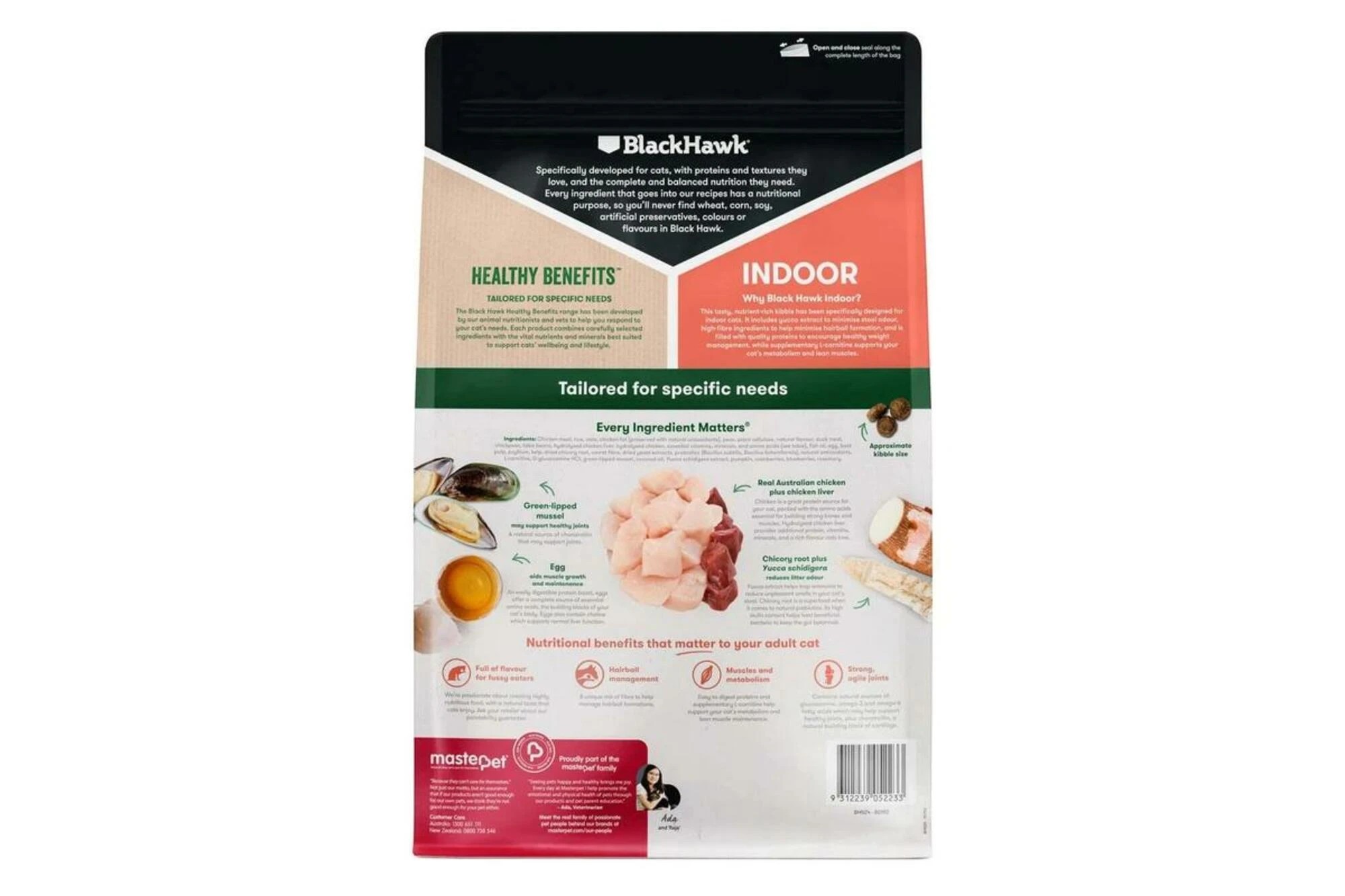 2 Black Hawk Healthy Benefits Indoor Chicken Dry Cat Food 2kg, 2 of 2