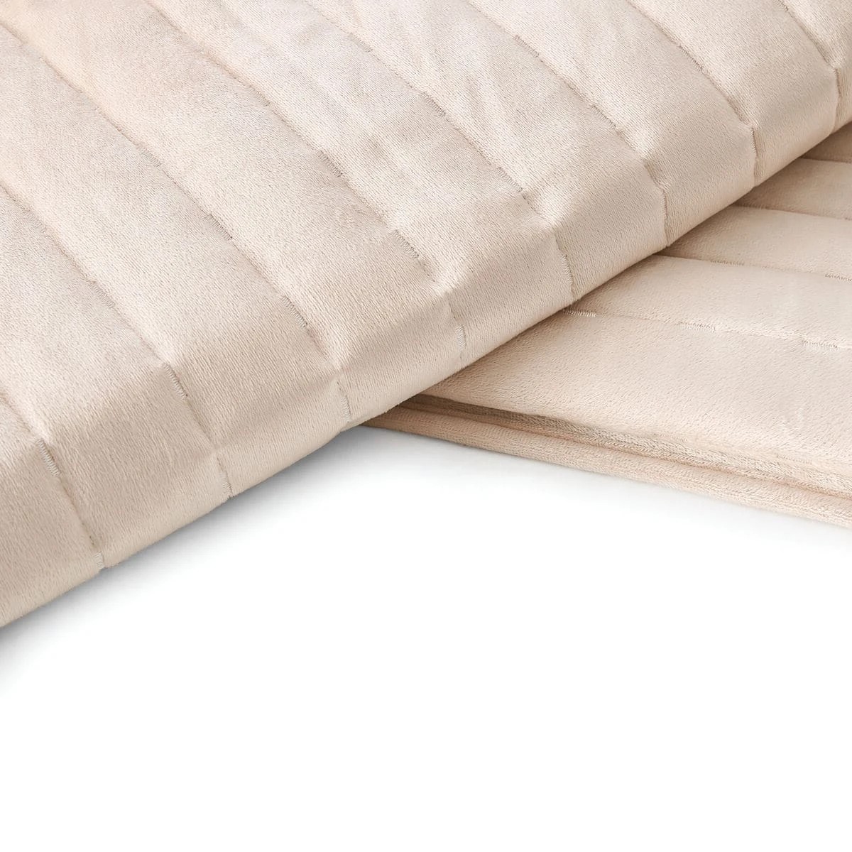 4 Velvet Coverlet Set - Queen/King Bed, Nude, 4 of 6