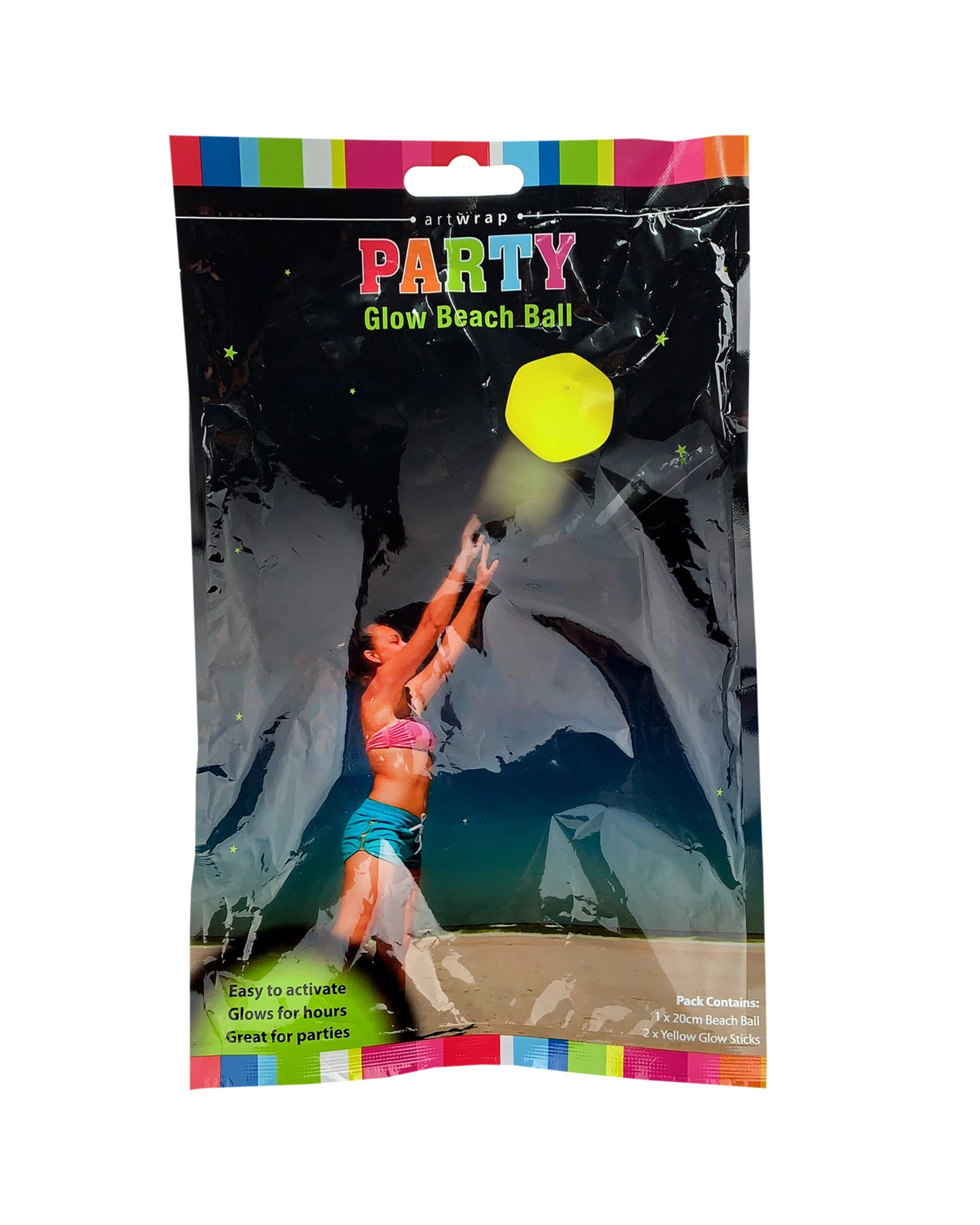 1 Artwrap Glow Beach Ball - Assorted, 1 of 1
