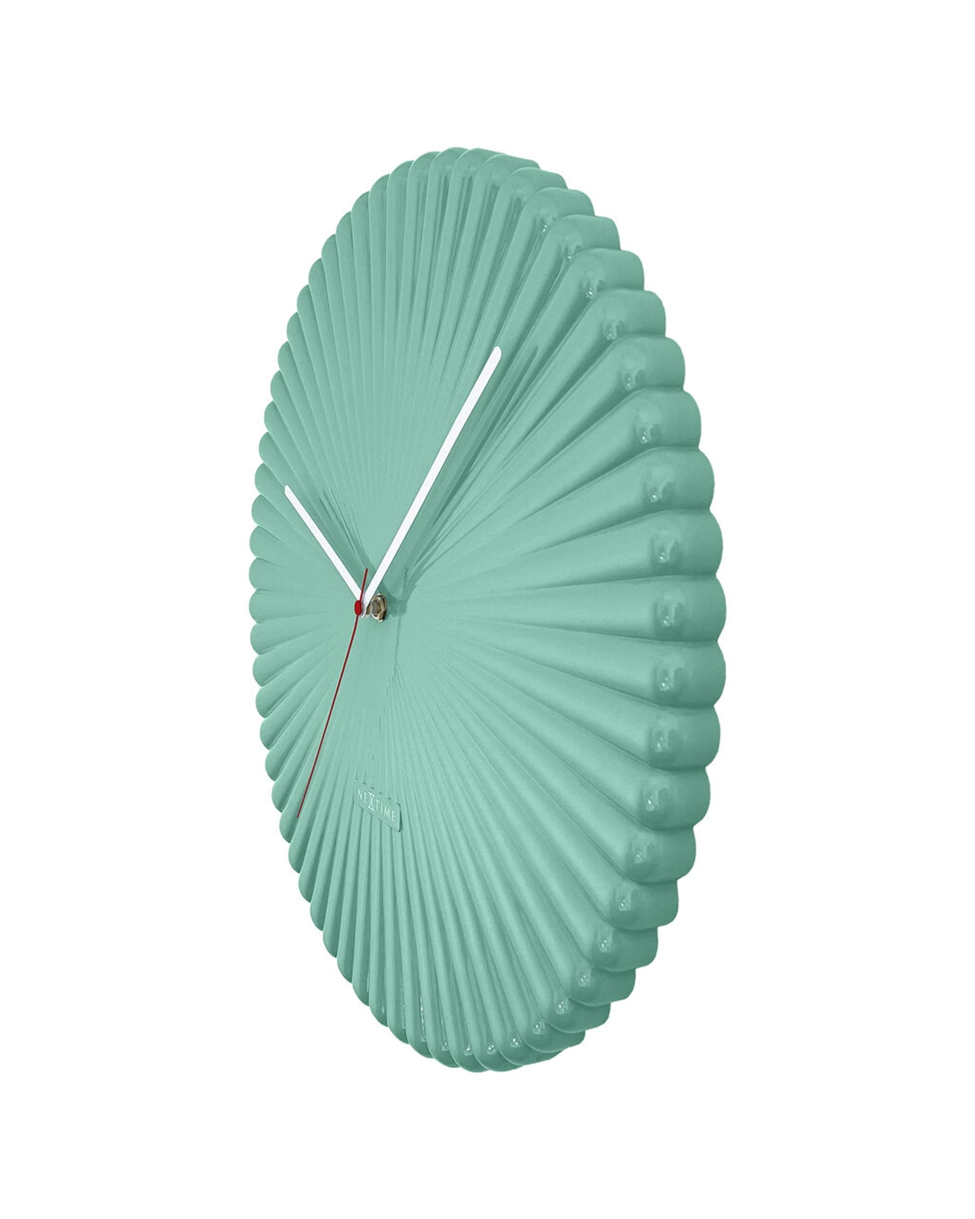3 NeXtime Mousse 40cm Silent Wall Clock Glossy Dial Polyresin Case - Green, 3 of 6