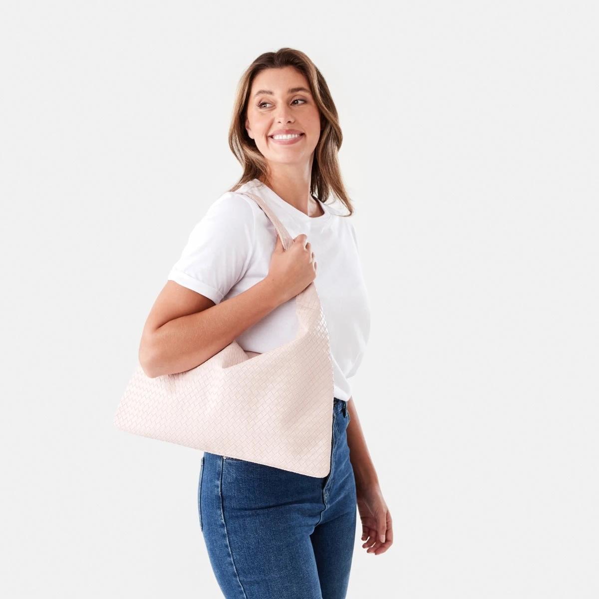 4 Weave Shoulder Bag LILY PINK, 4 of 4