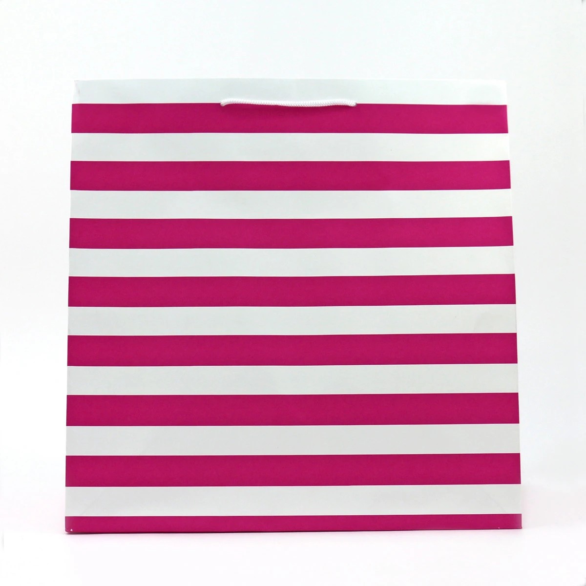 2 Connections from Hallmark Extra-Large Gift Bag - Pink and White Stripes, 2 of 3
