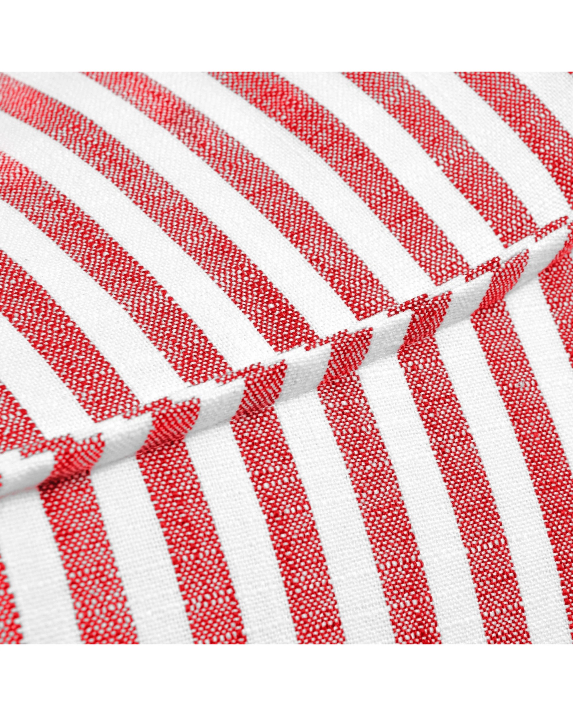 4 Cadence & Co. Oscar Faux Linen Ottoman Bean Bag Cover - Red, 4 of 6