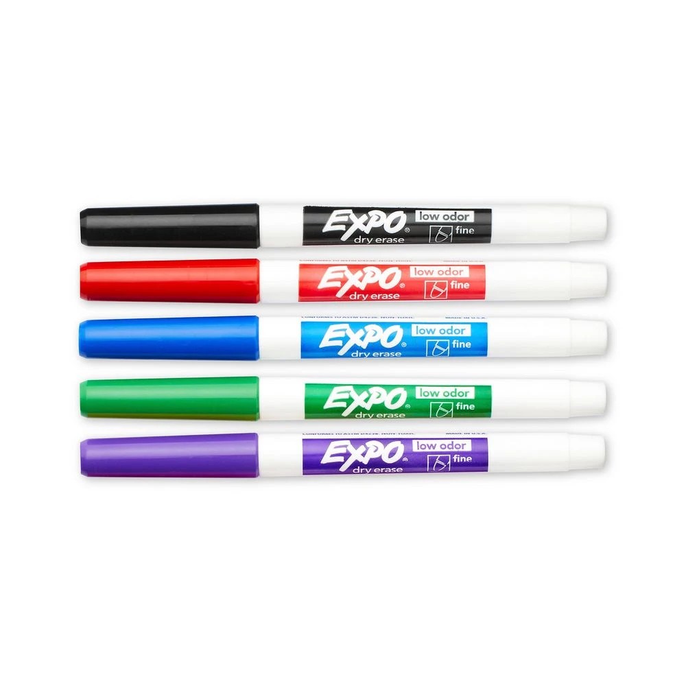 2 Expo Whiteboard Markers Fine Bullet Assorted 36 Pack, 2 of 3