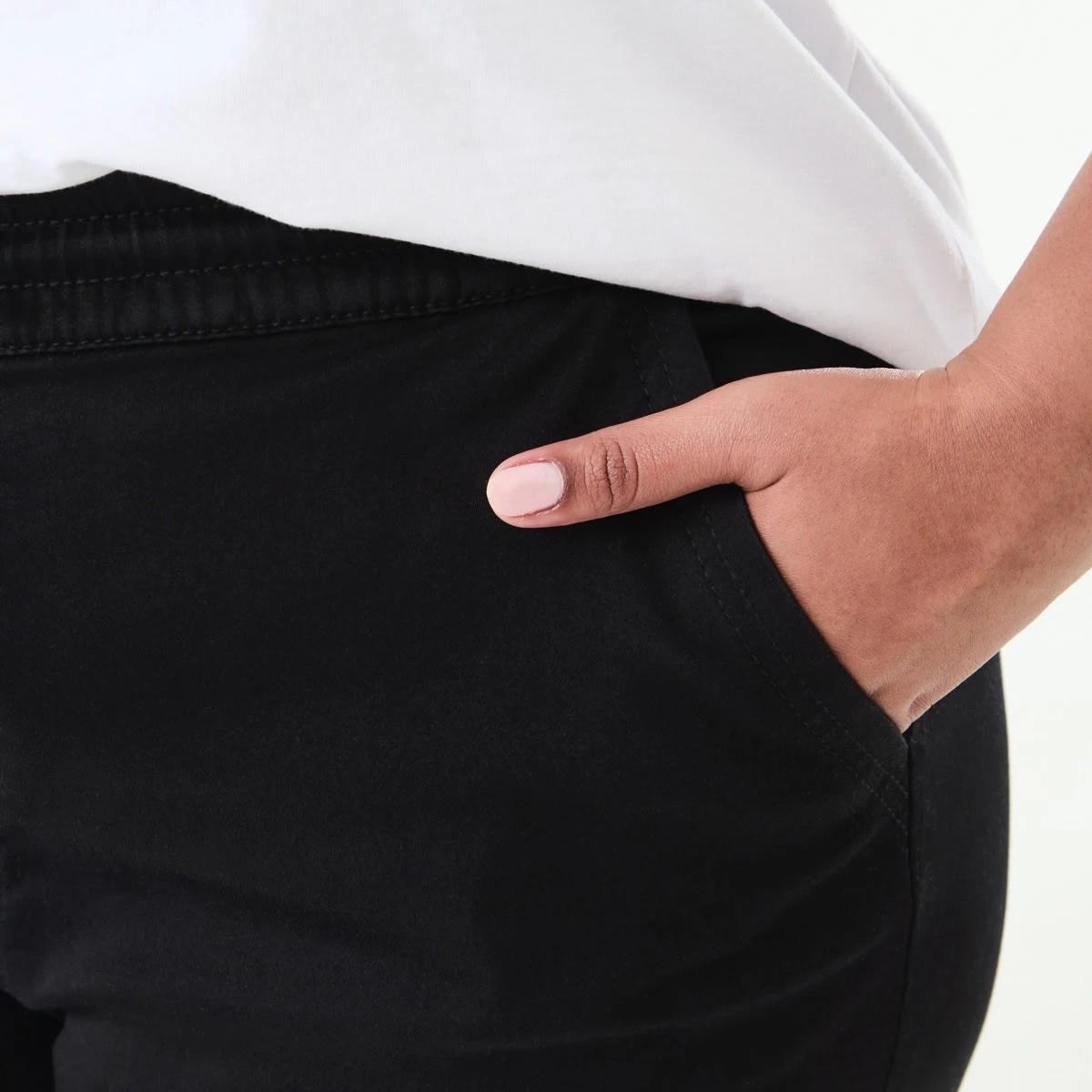 5 Curve Denim Joggers Black, 5 of 5