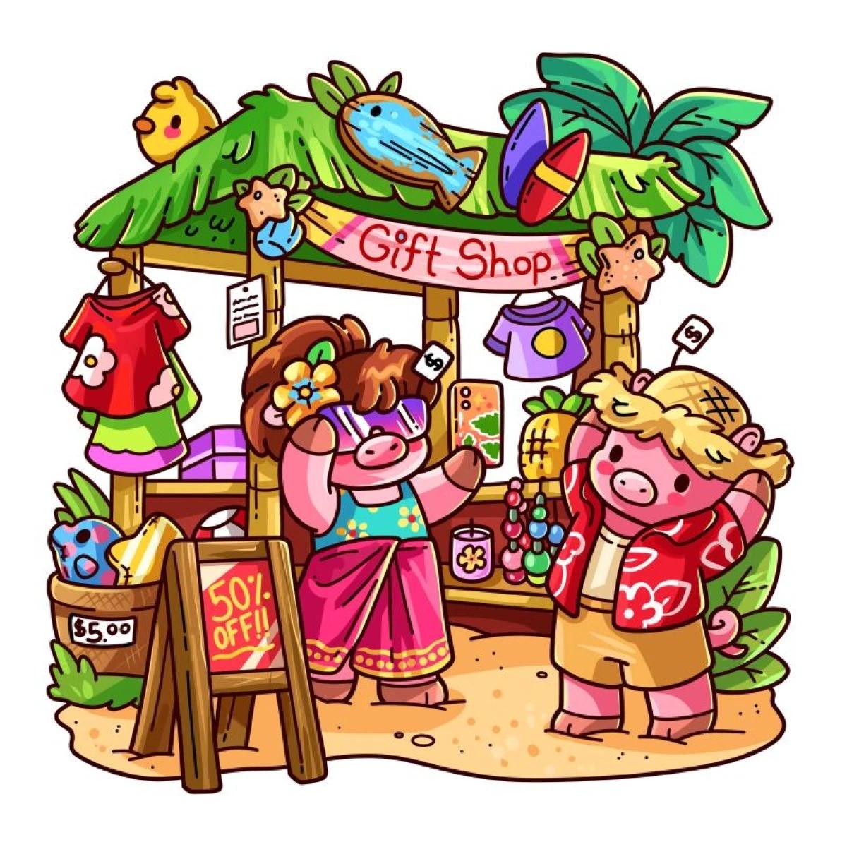 3 Cozy Hawaii Cute Colouring Book by Jade Summer - Book, 3 of 4