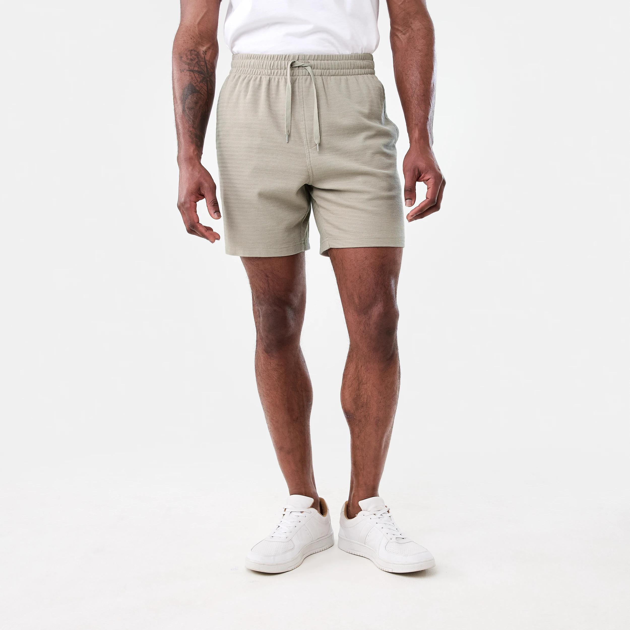 6 Washed Textured Shorts Bge Khaki, 6 of 6