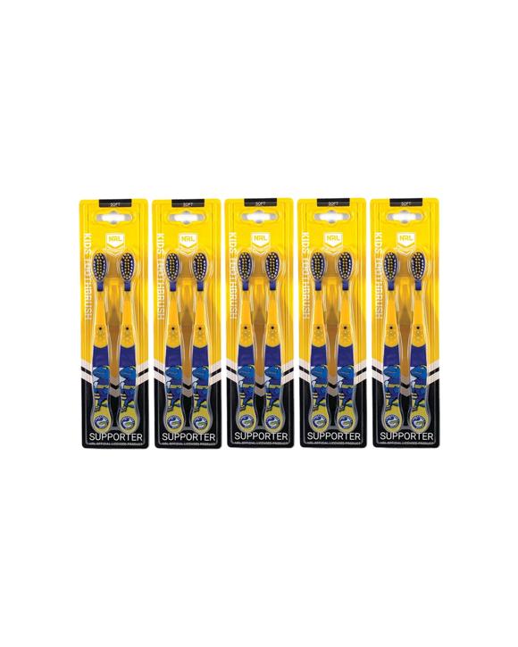 NRL 5x 2pc Mascot Parramatta Eels Kids/Toddler Soft Toothbrush - Multi