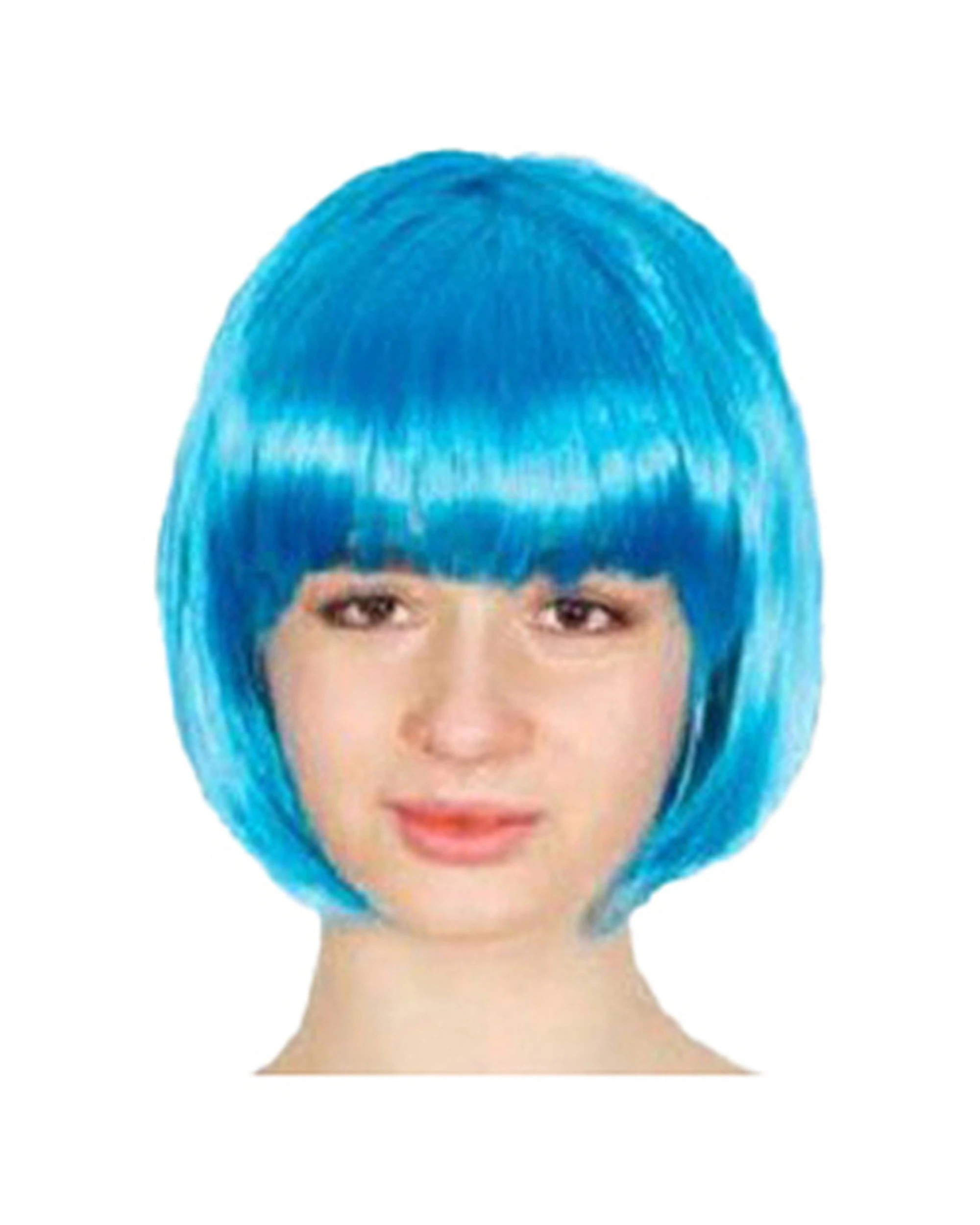 1 JD Party Short Blunt Fringe Bob Wig Costume Accessory Light - Blue, 1 of 1