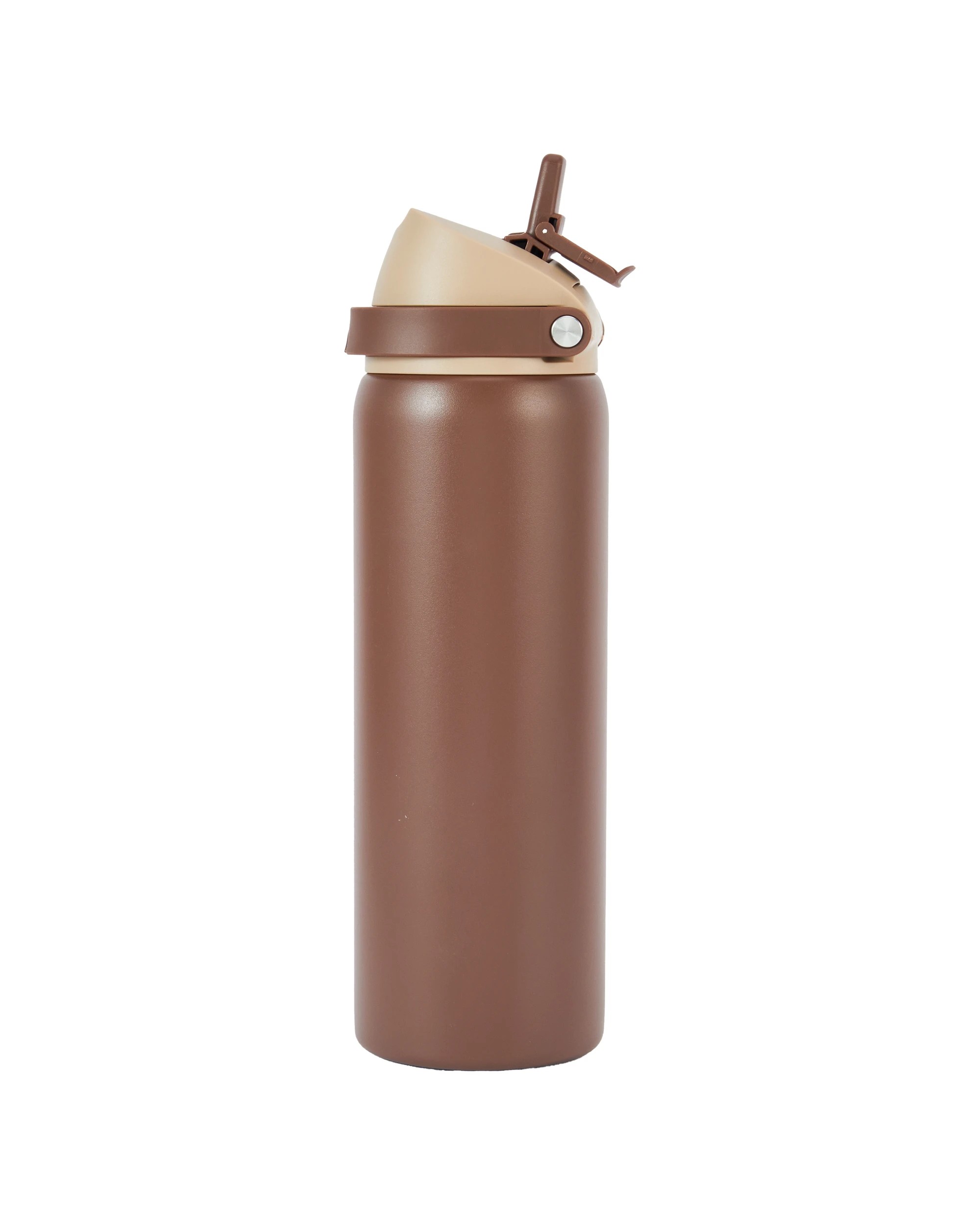 1 940ml Chocolate Stainless Steel Dual Lid Bottle, 1 of 7