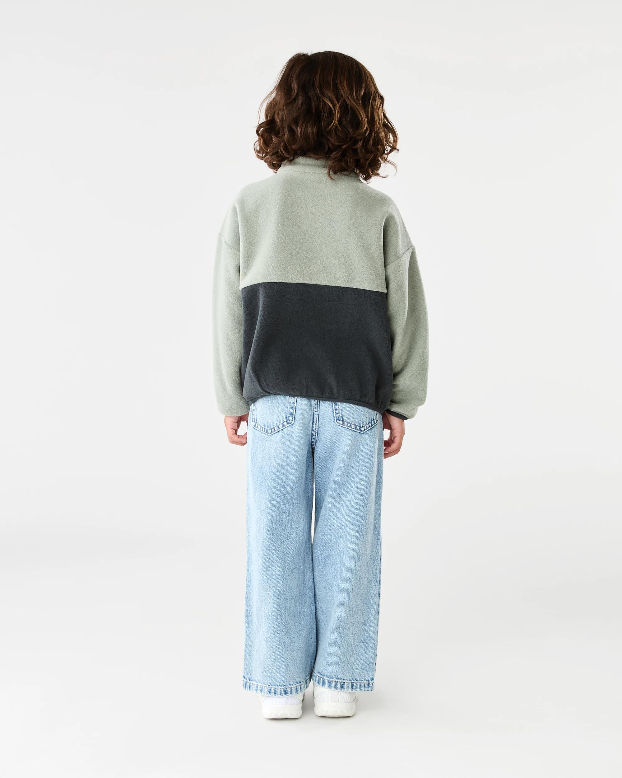 7 Polar Fleece Button Up Sweatshirt Wood Grey, 7 of 7