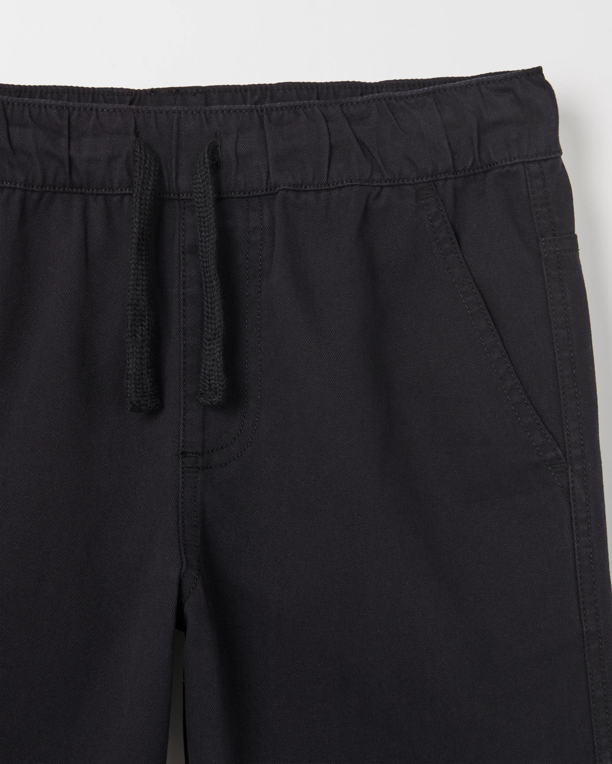 2 Target Kids Elastic Waist Chino Shorts BLACK, 2 of 2