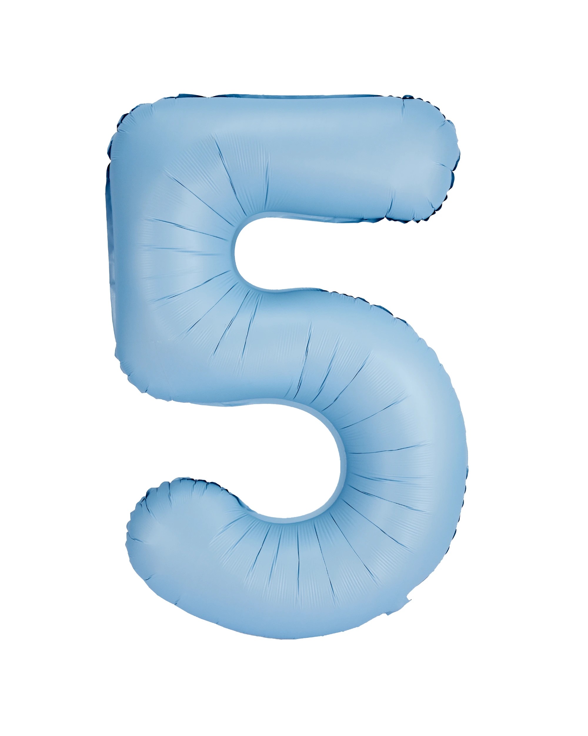 1 Giant Matte Blue Number 5 Foil Balloon, 1 of 5