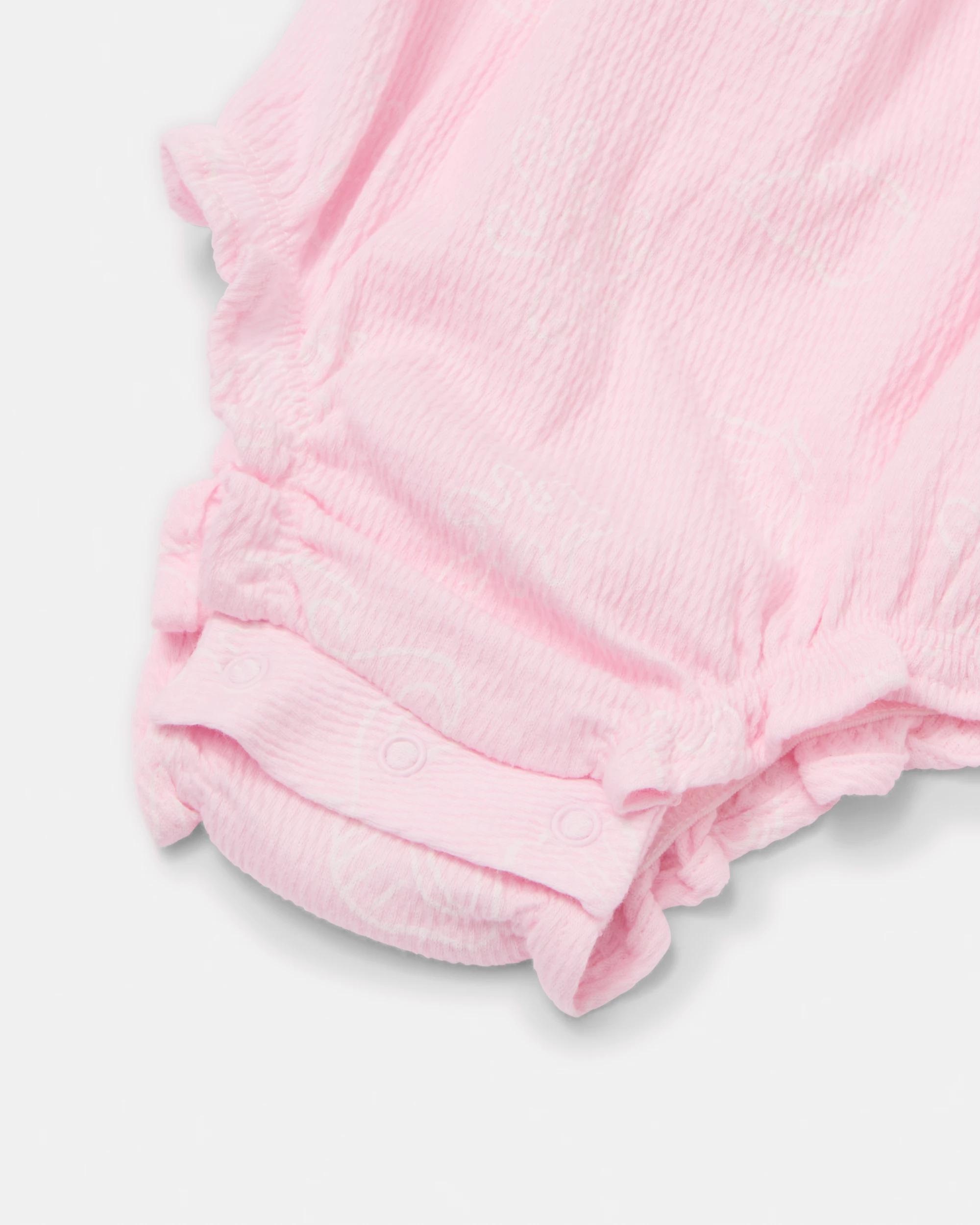 4 Strappy Crinkle Bodysuit PINK SHELLS, 4 of 5