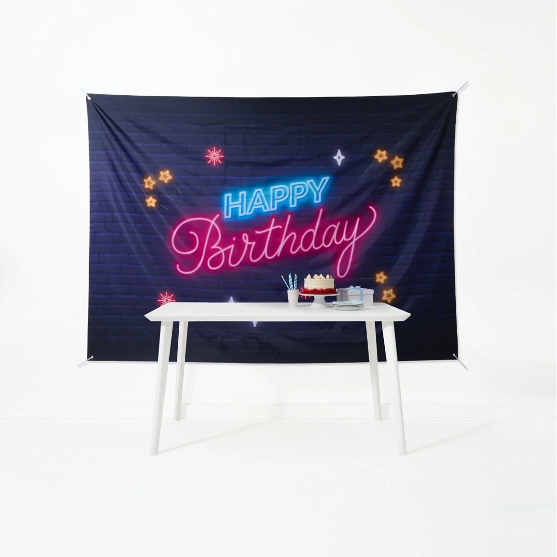 1 Happy Birthday Printed Backdrop, 1 of 7