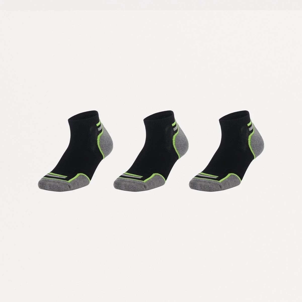 1 3 Pack Impact Zone Low Cut Sports Socks BLACK, 1 of 3