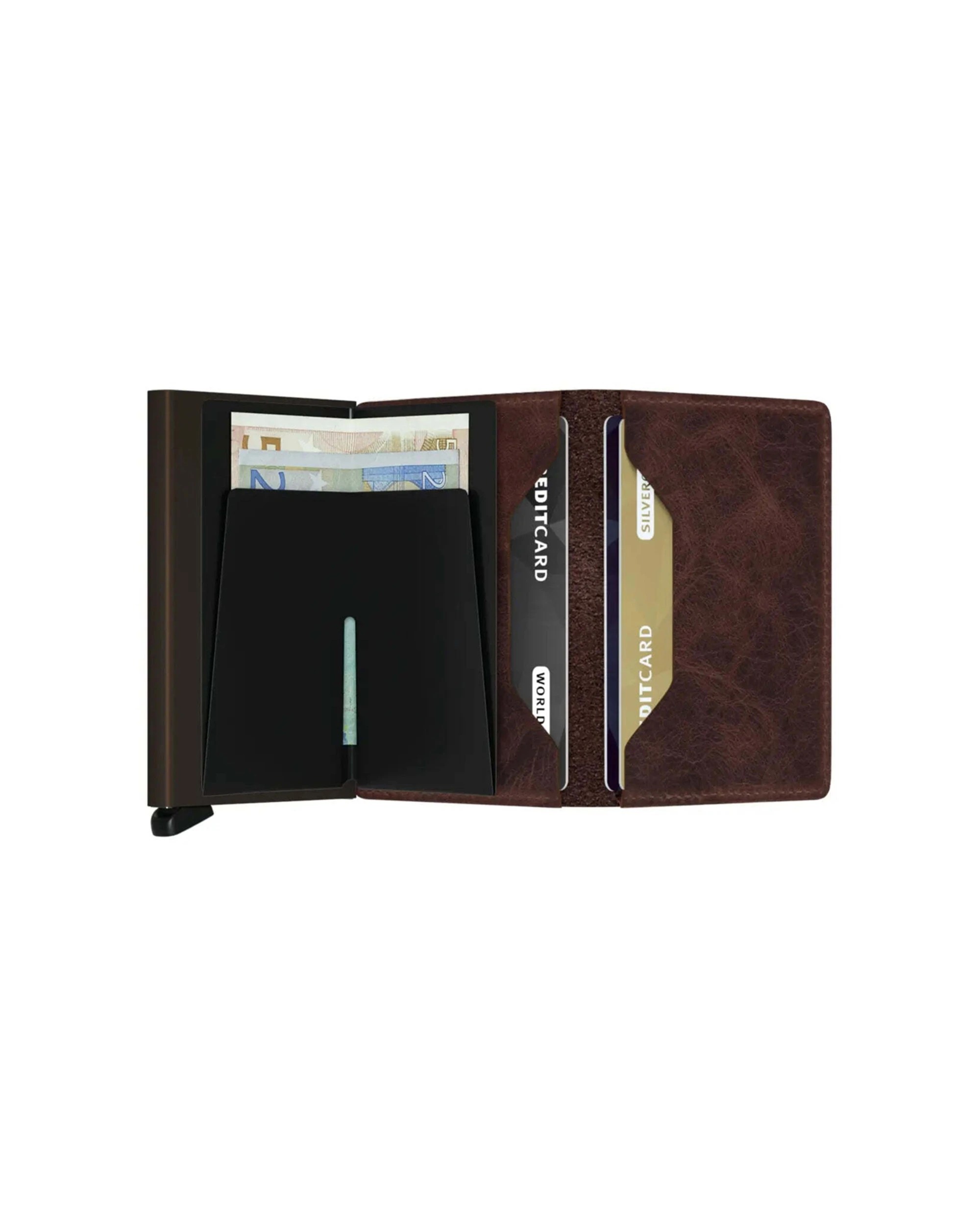 2 Secrid Slimwallet Compact RFID Wallet Durable Protection Vintage Chocolate - Brown, 2 of 4