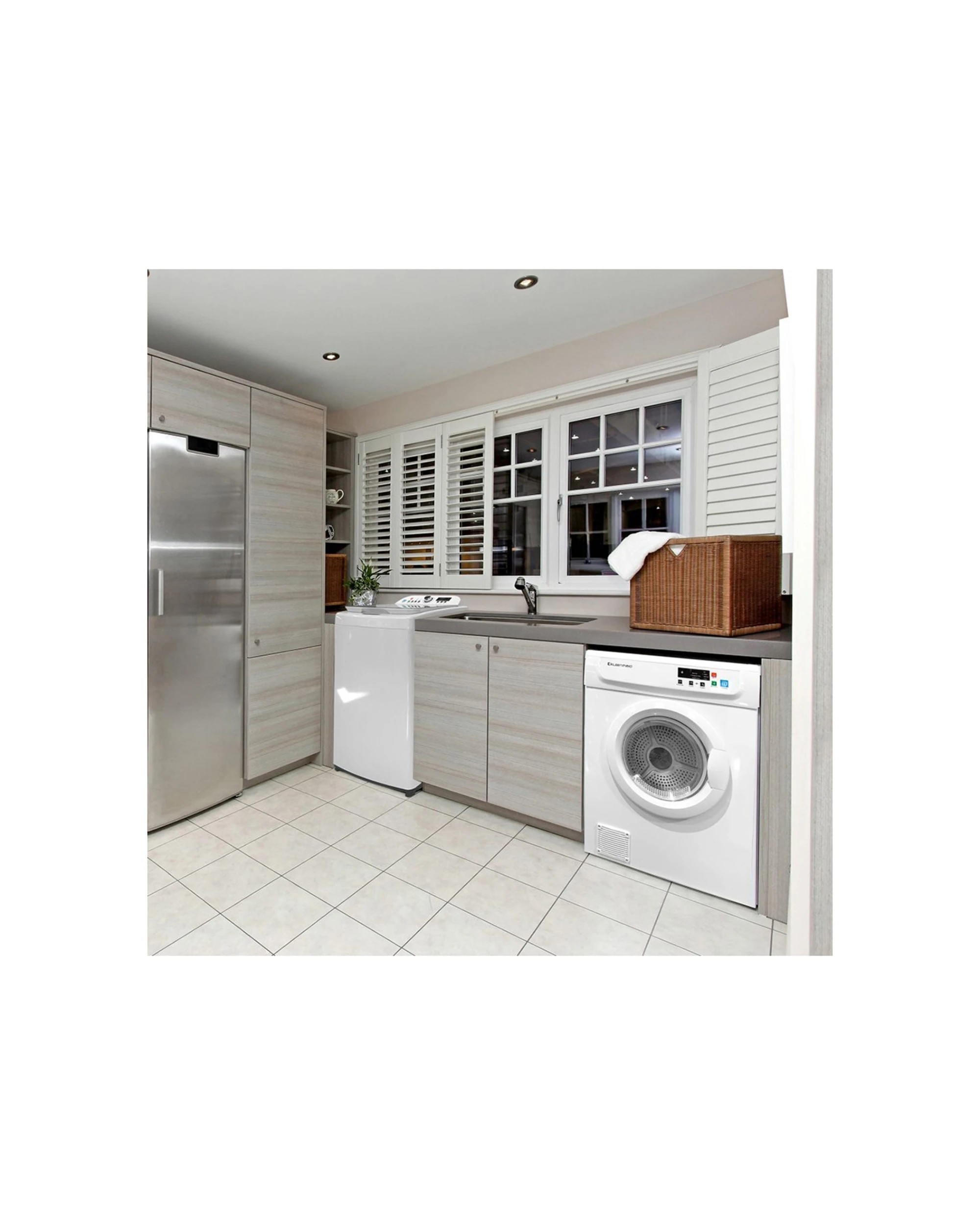 6 Kleenmaid Washing Machine Steam Assisted & 8kg Vented Dryer - White, 6 of 6