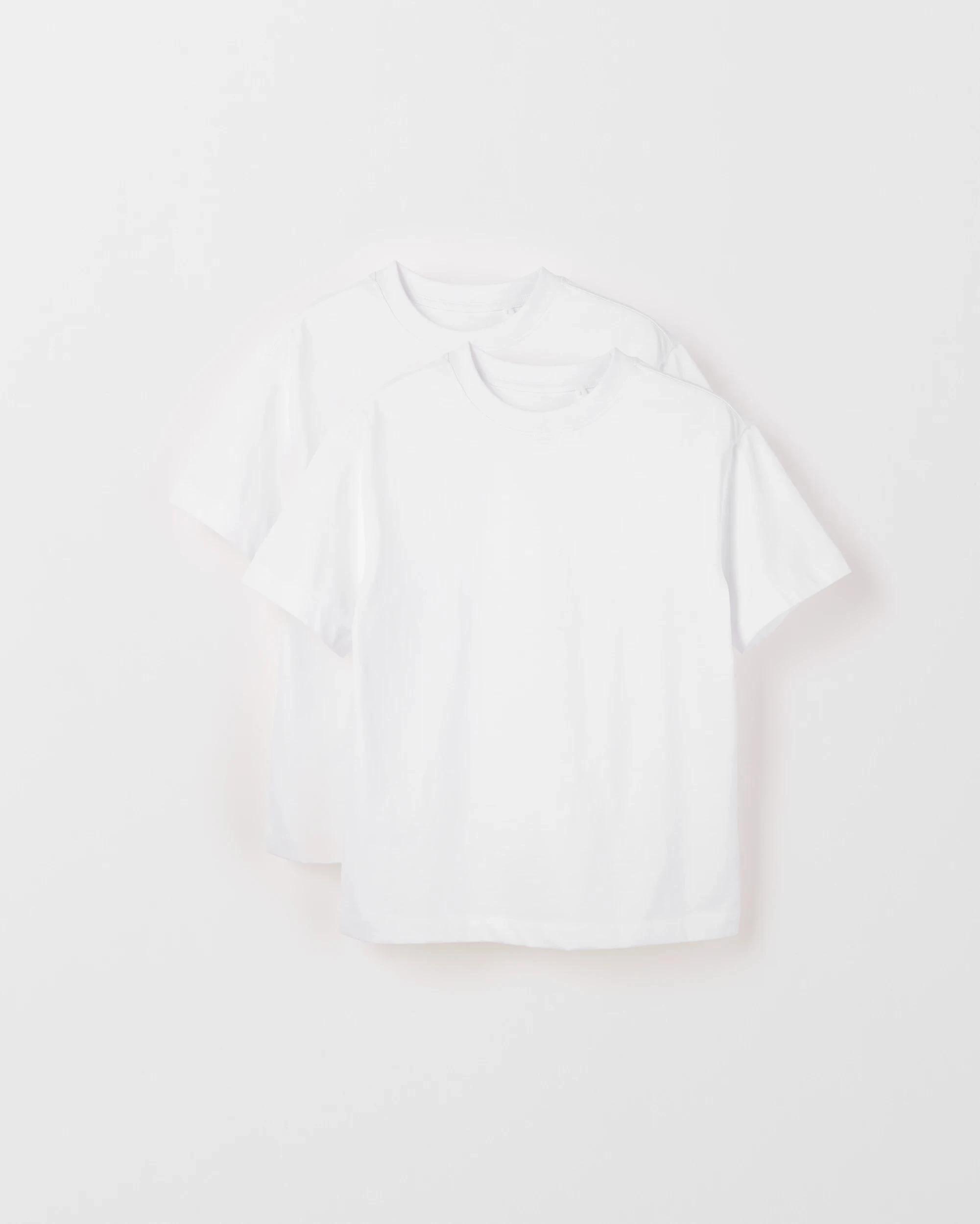 1 Target Kids Australian Cotton 2 Pack T-Shirt WHITE, 1 of 4