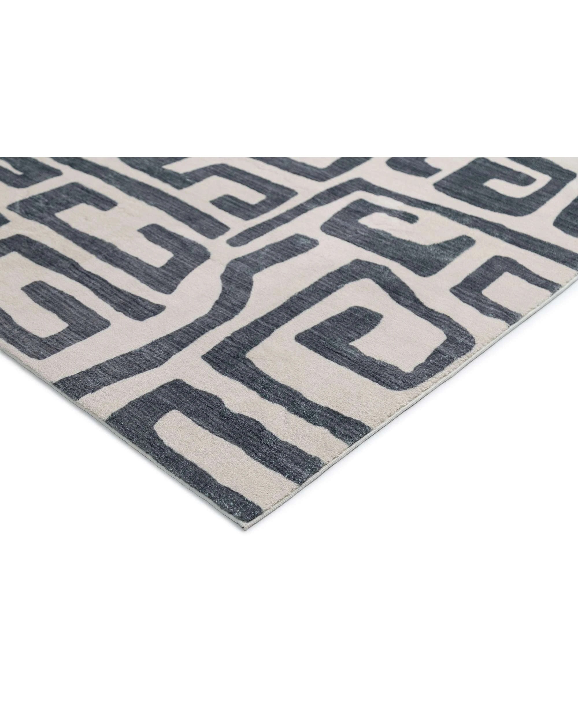 4 Loopsie Walvis Aztec Washable Rug-180cm x 120cm - White, 4 of 6