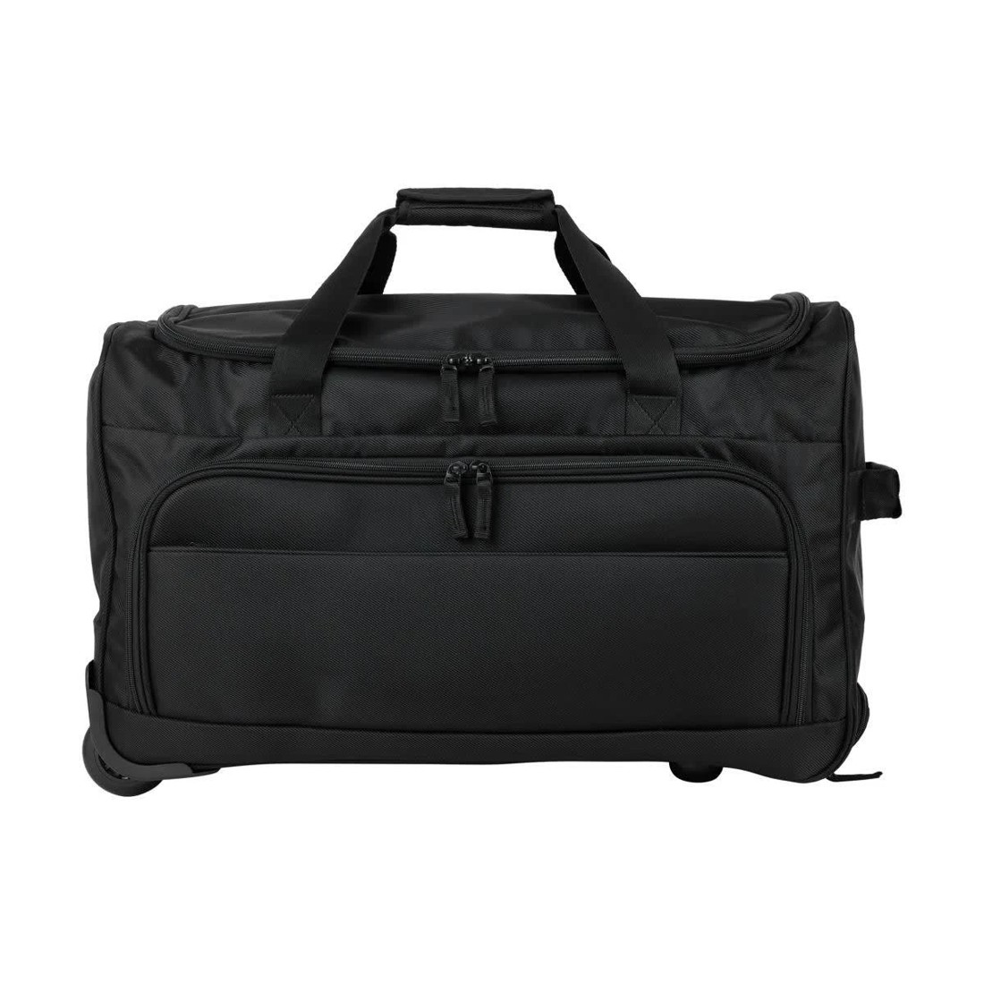 2 54L Rolling Duffle with Pockets - Black, 2 of 7