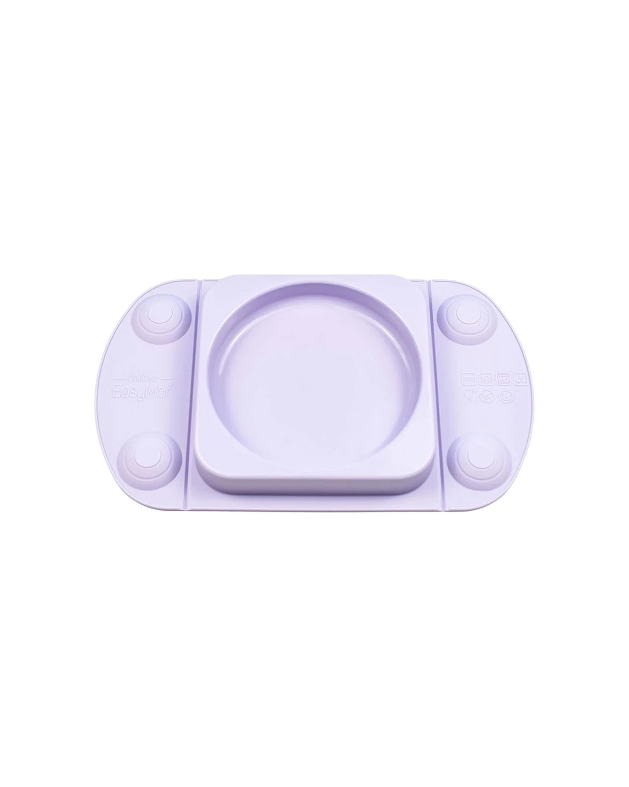 1 EasyTots Easymat MiniMax Open Baby Feeding Plate 5 Suction Points - Purple, 1 of 5