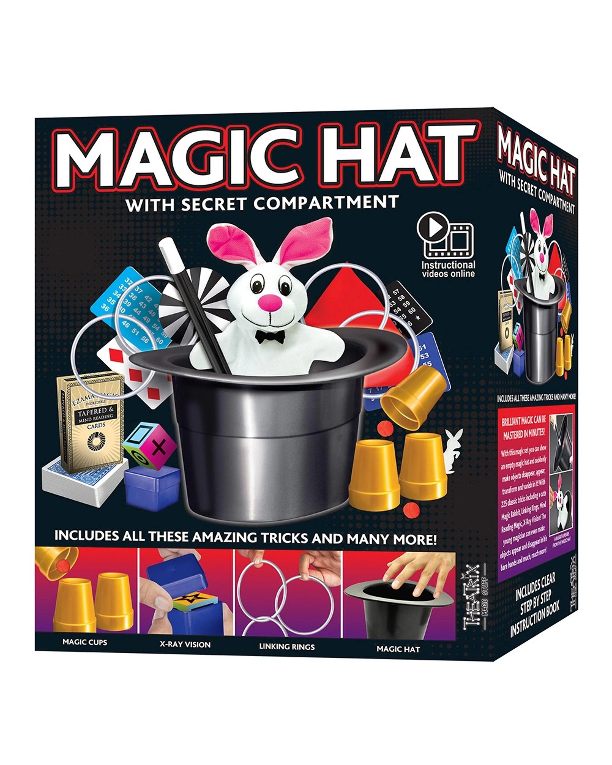 1 Theatrix Magic Hat with Secret Compartment and 225 Magic Tricks Set, 1 of 4