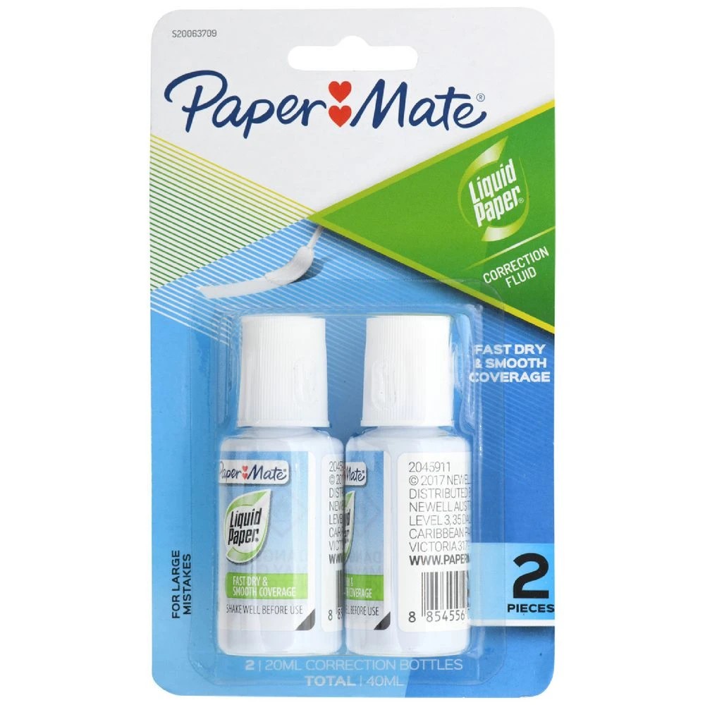 1 Liquid Paper Correction Bottle 20mL 2 Pack, 1 of 3