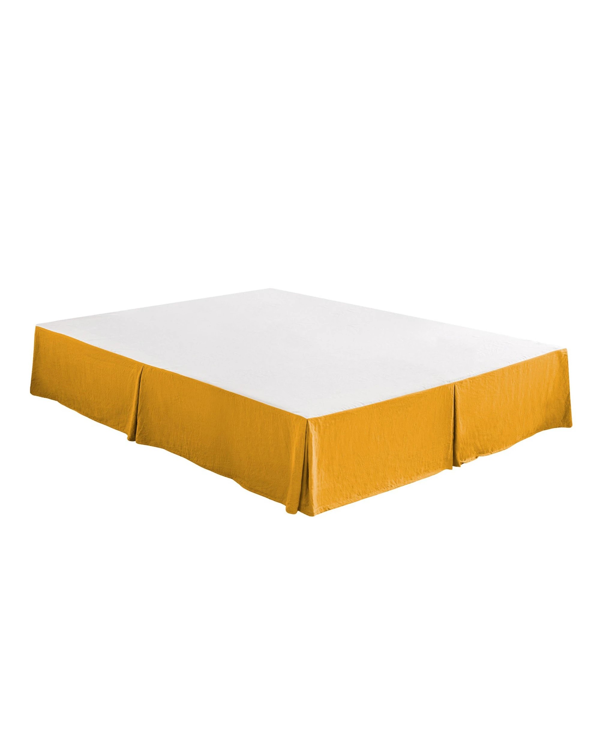 5 Dreamaker Superfine Washed Microfibre Pleated Valance - Super King Bed - Mustard, 5 of 7