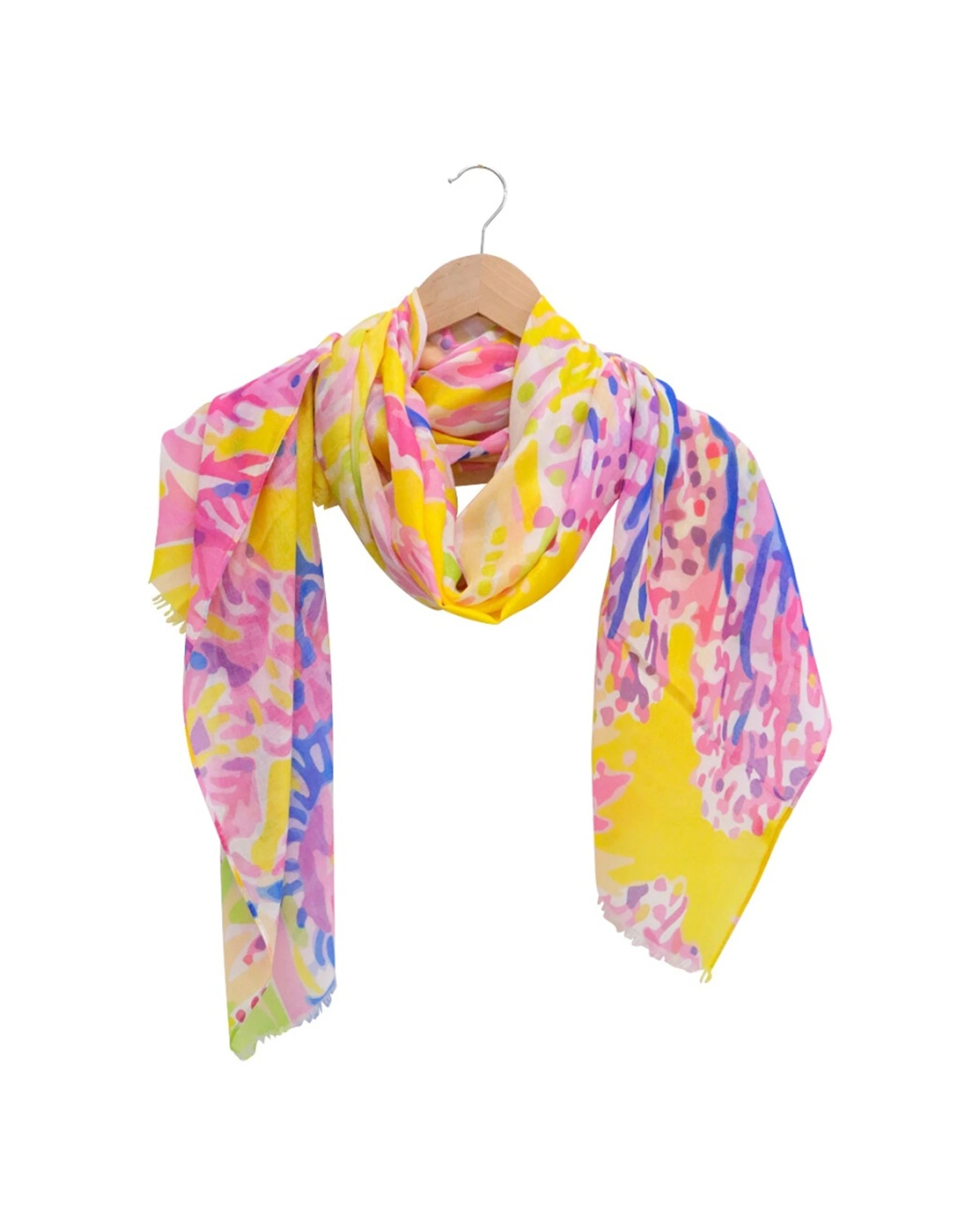 1 LVD Womens Fashion Scarf Lightweight 90x180cm Polyester Tropics - Multi, 1 of 1