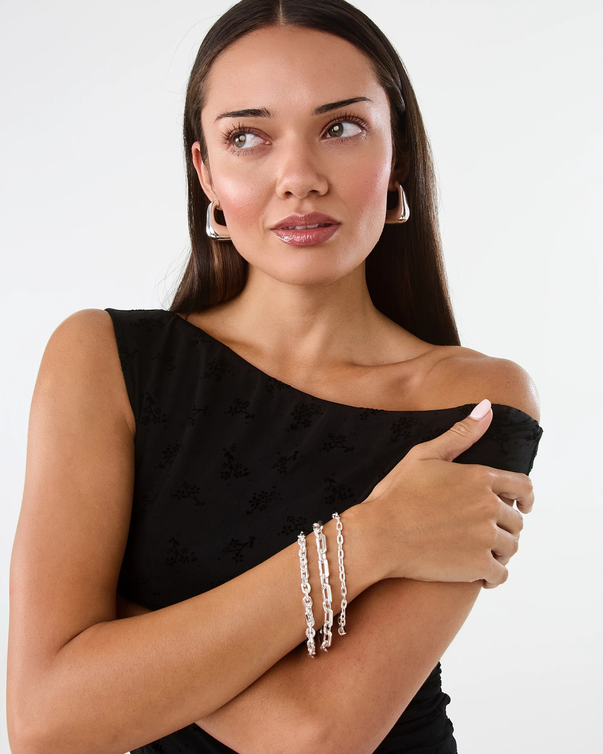 5 3 Pack Chain Bracelets - Silver Tone, 5 of 9