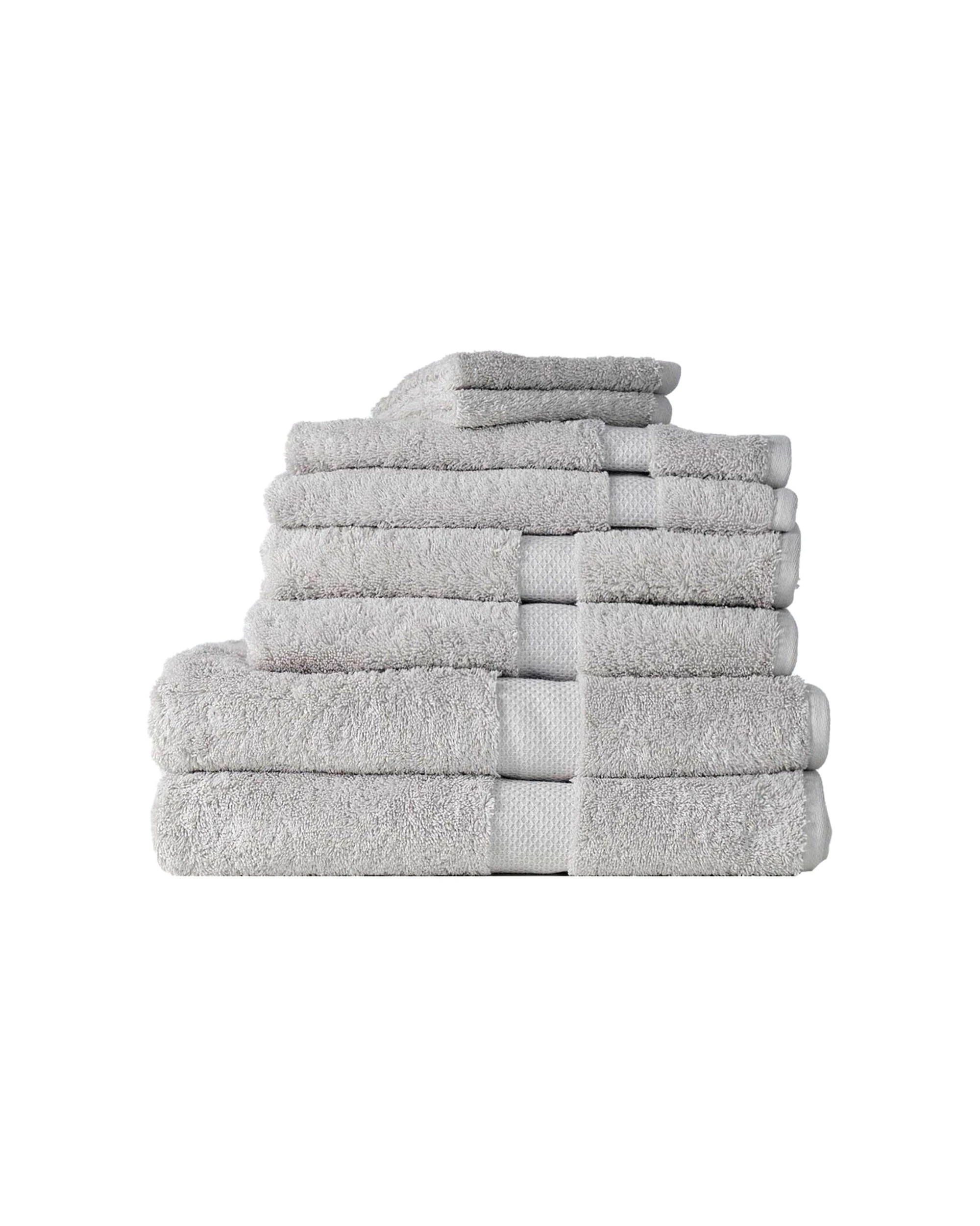 1 8pc Canningvale Royal Splendour Home Decor Bathroom Bath Towel Set
 - Silver, 1 of 3